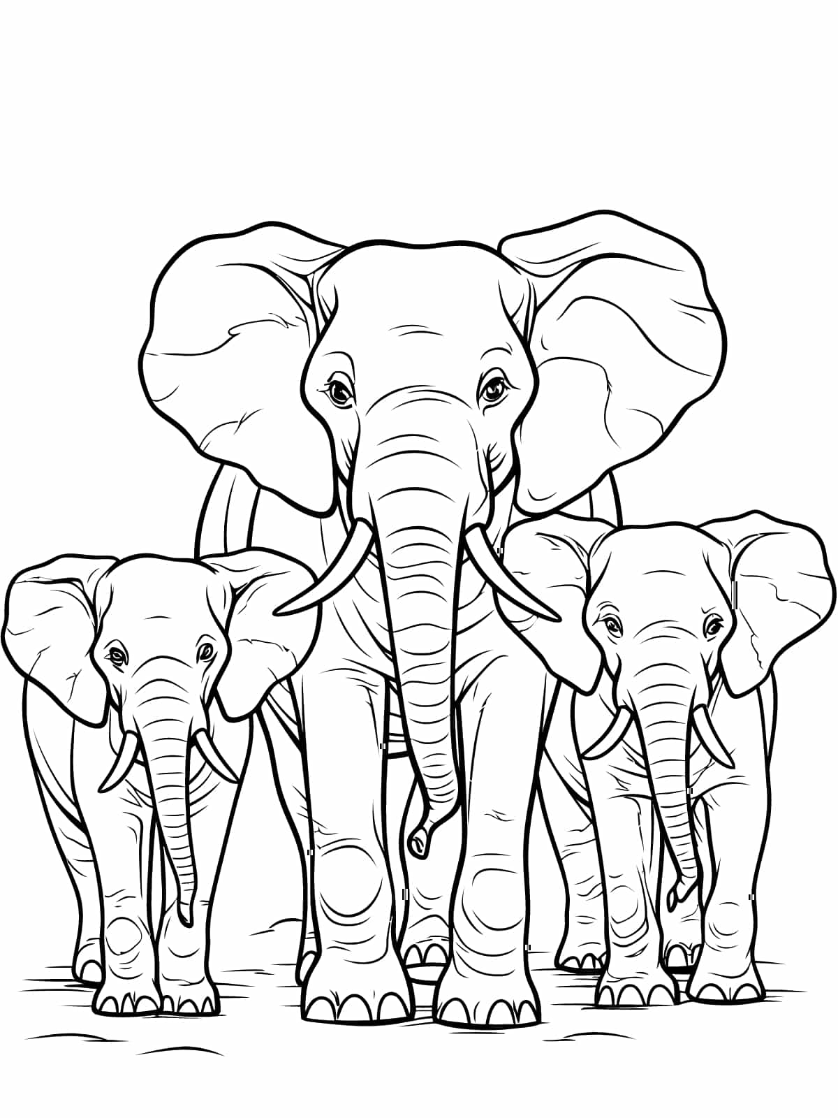 Big Elephant Coloring Pages