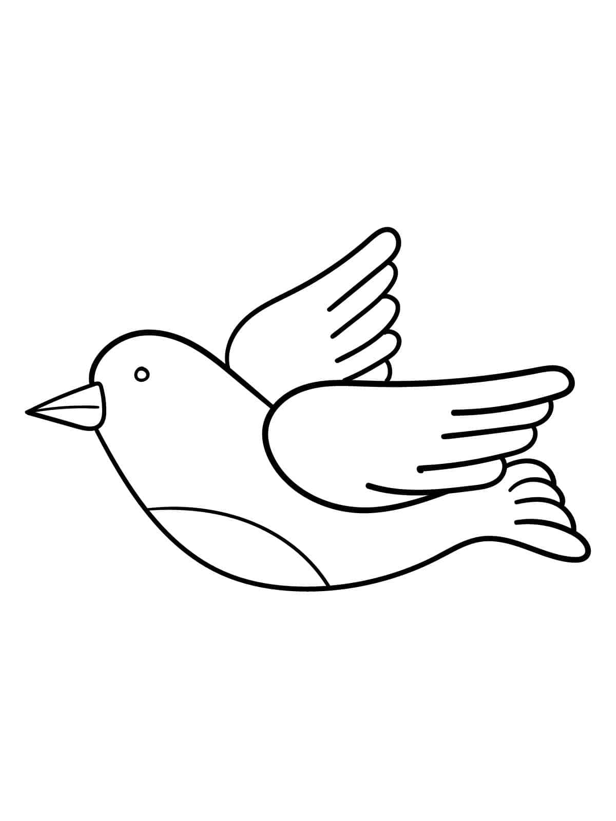 Bird Feeding Baby Birds Coloring Page