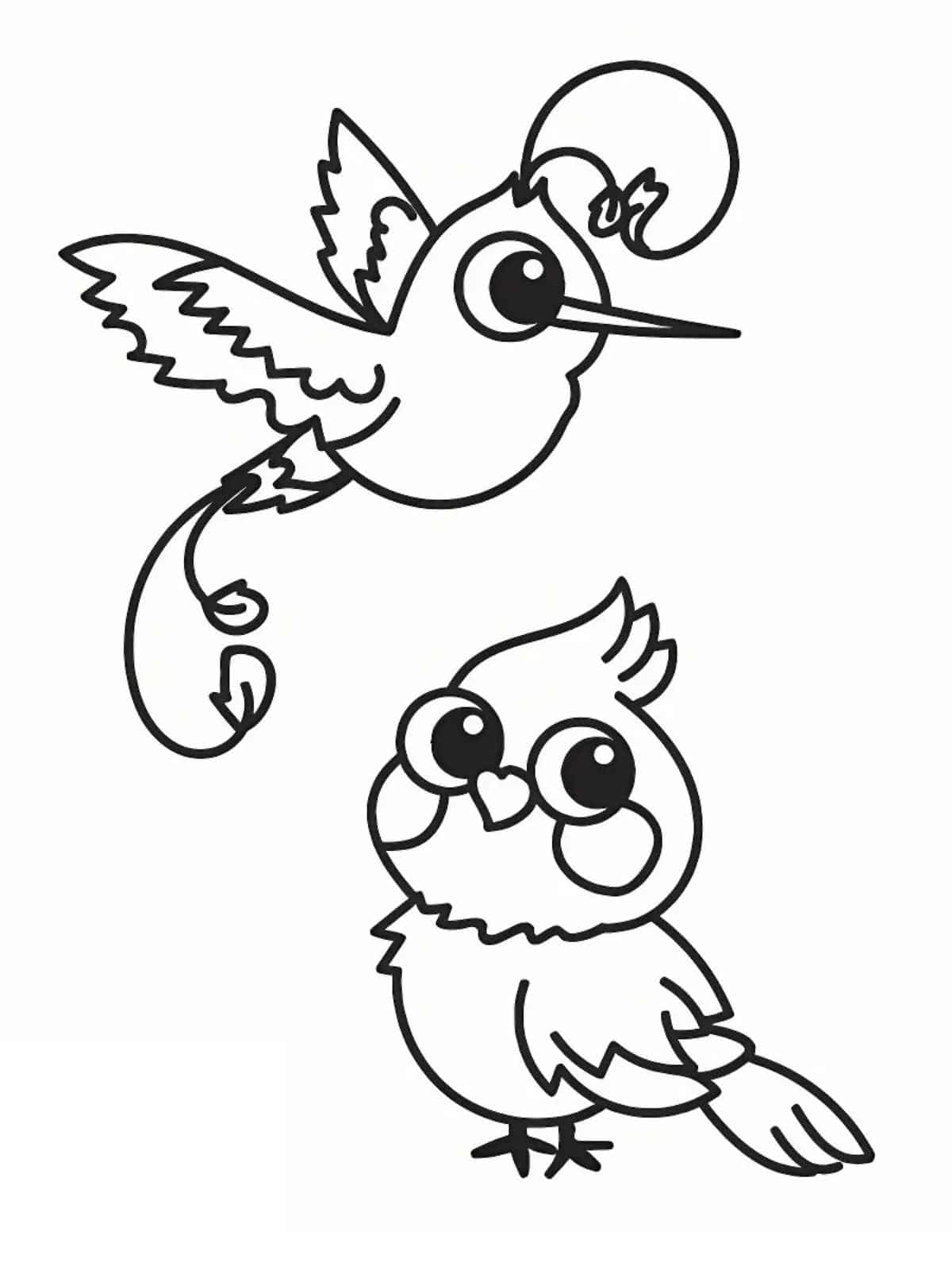 Bird Flying Coloring Page