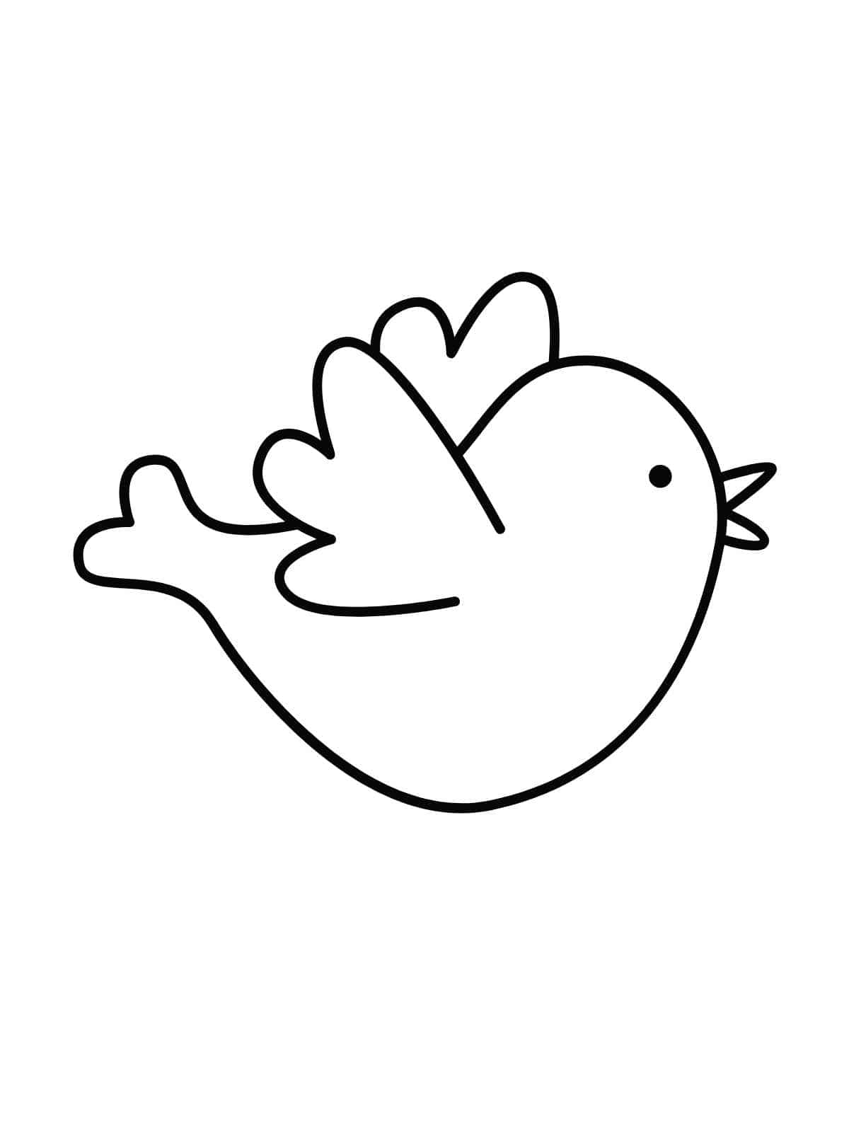 Bird Flying Over Lake Coloring Page