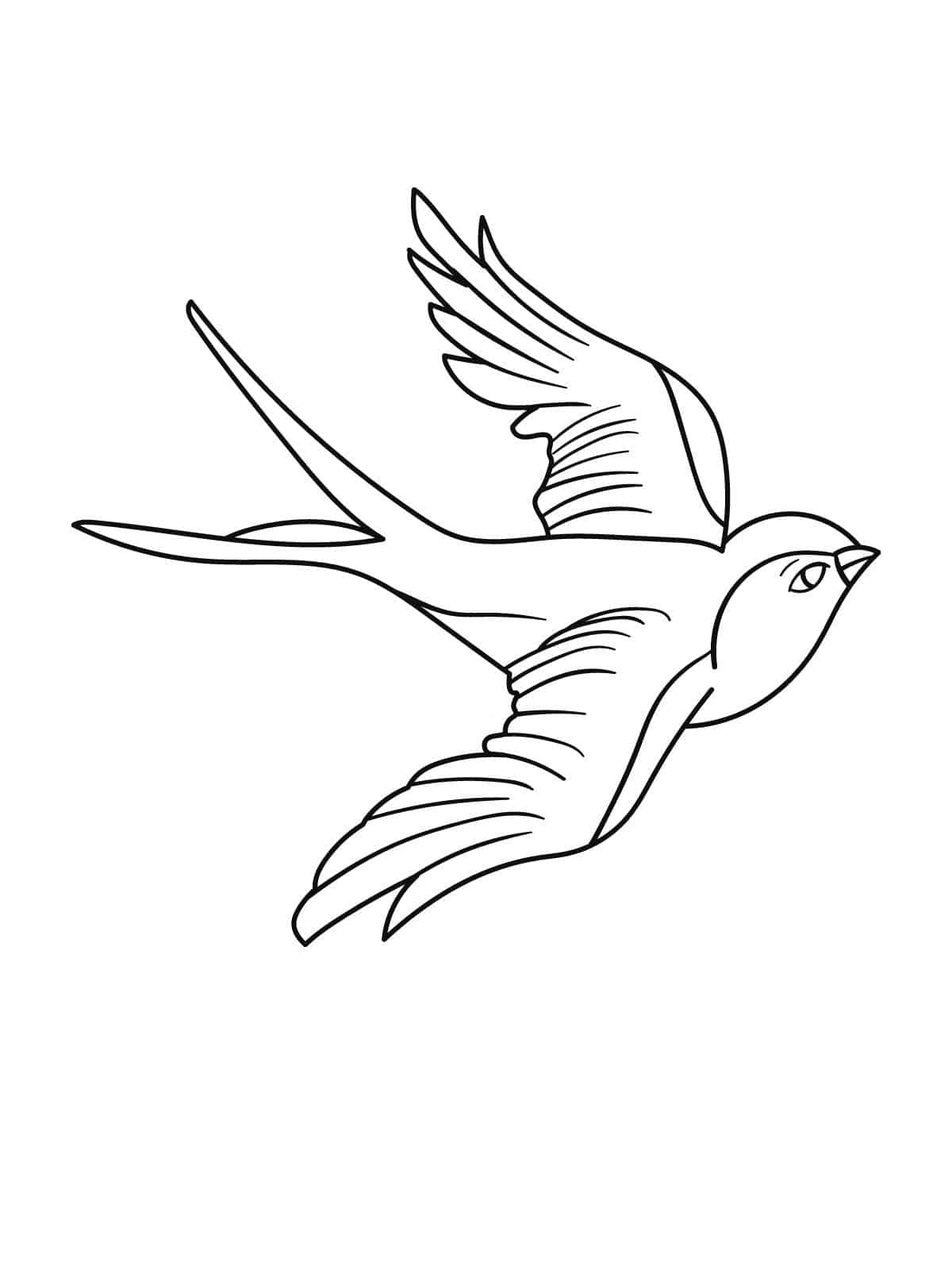 Bird In Field Coloring Page