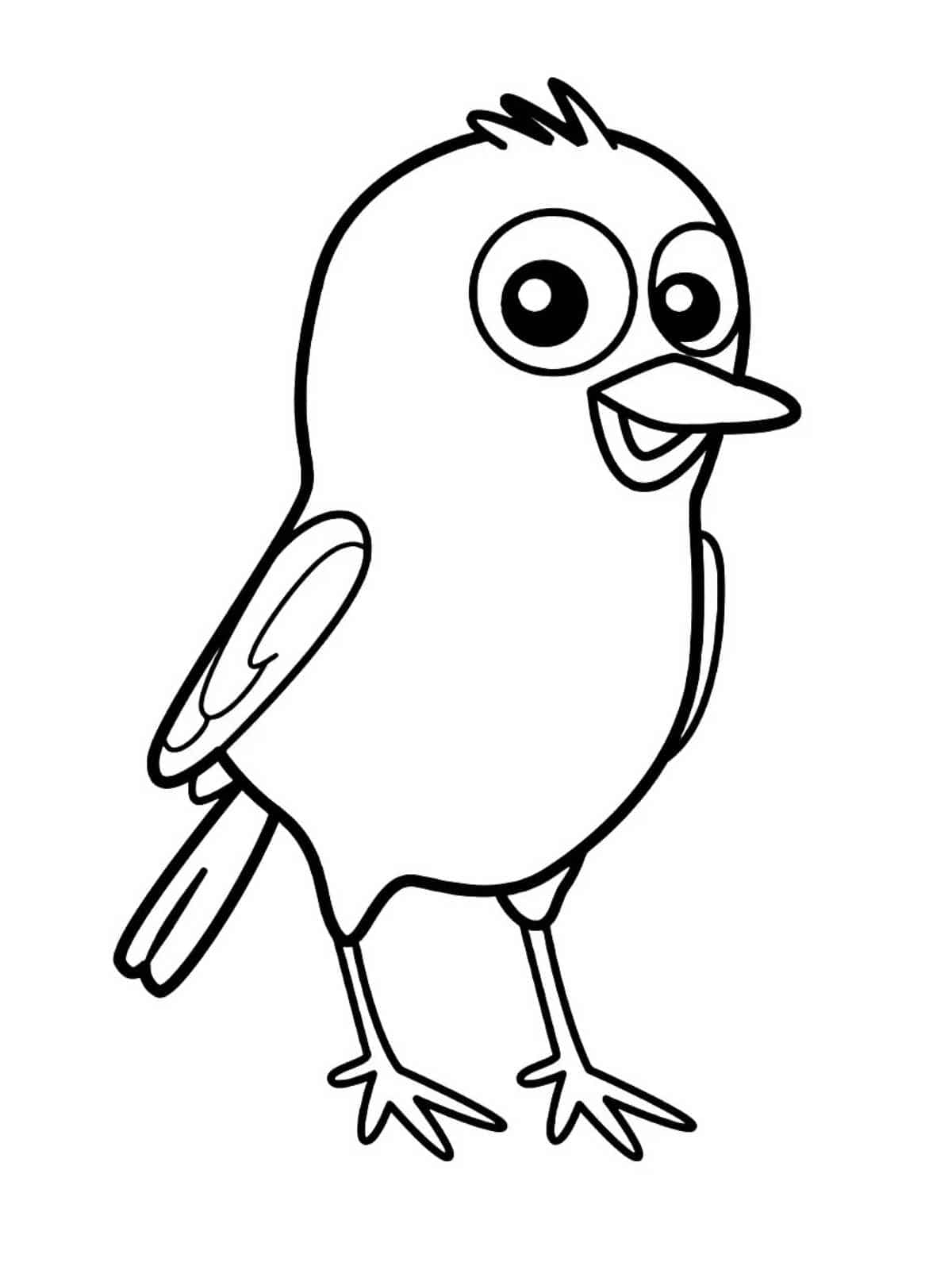 Bird Perching Coloring Page