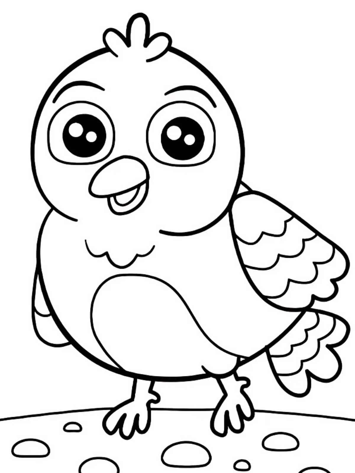 Bird Singing Coloring Page