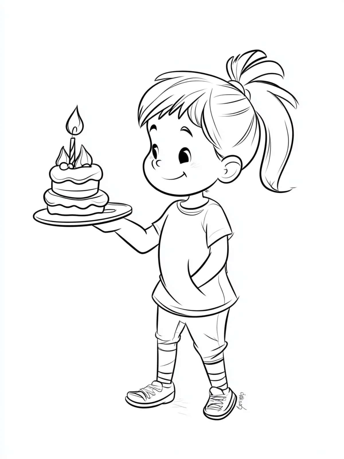 Birthday Characters Coloring Pages