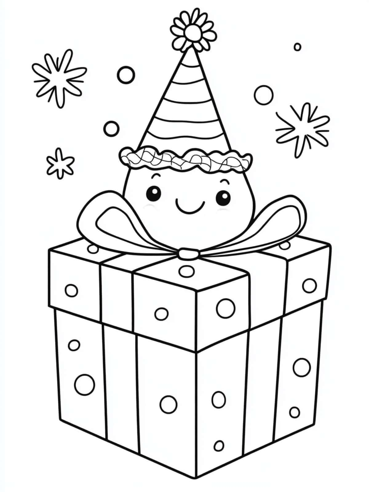 Birthday Gift Coloring Pages