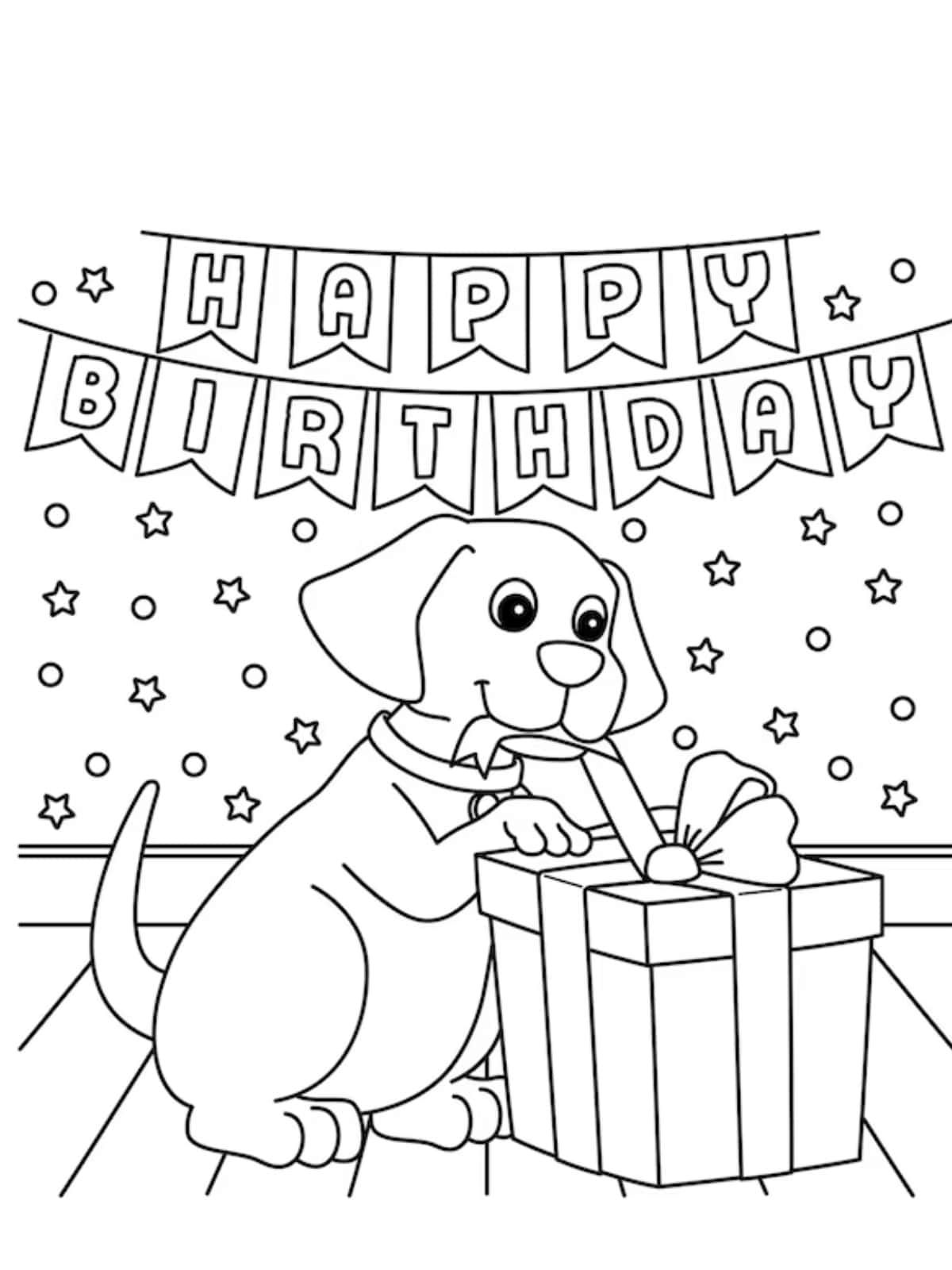 Birthday Hat Coloring Sheets