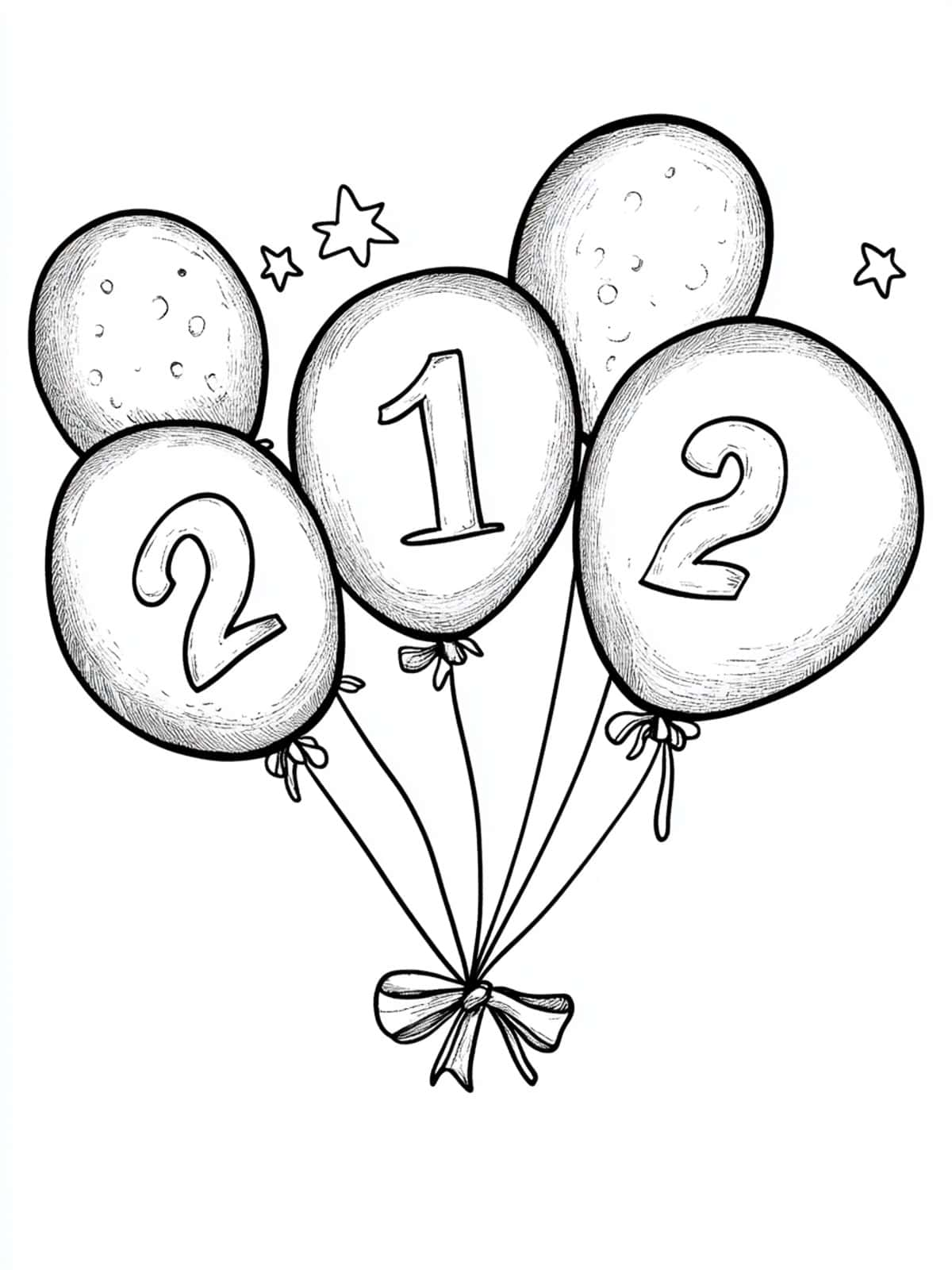 Birthday Numbers Coloring Pages