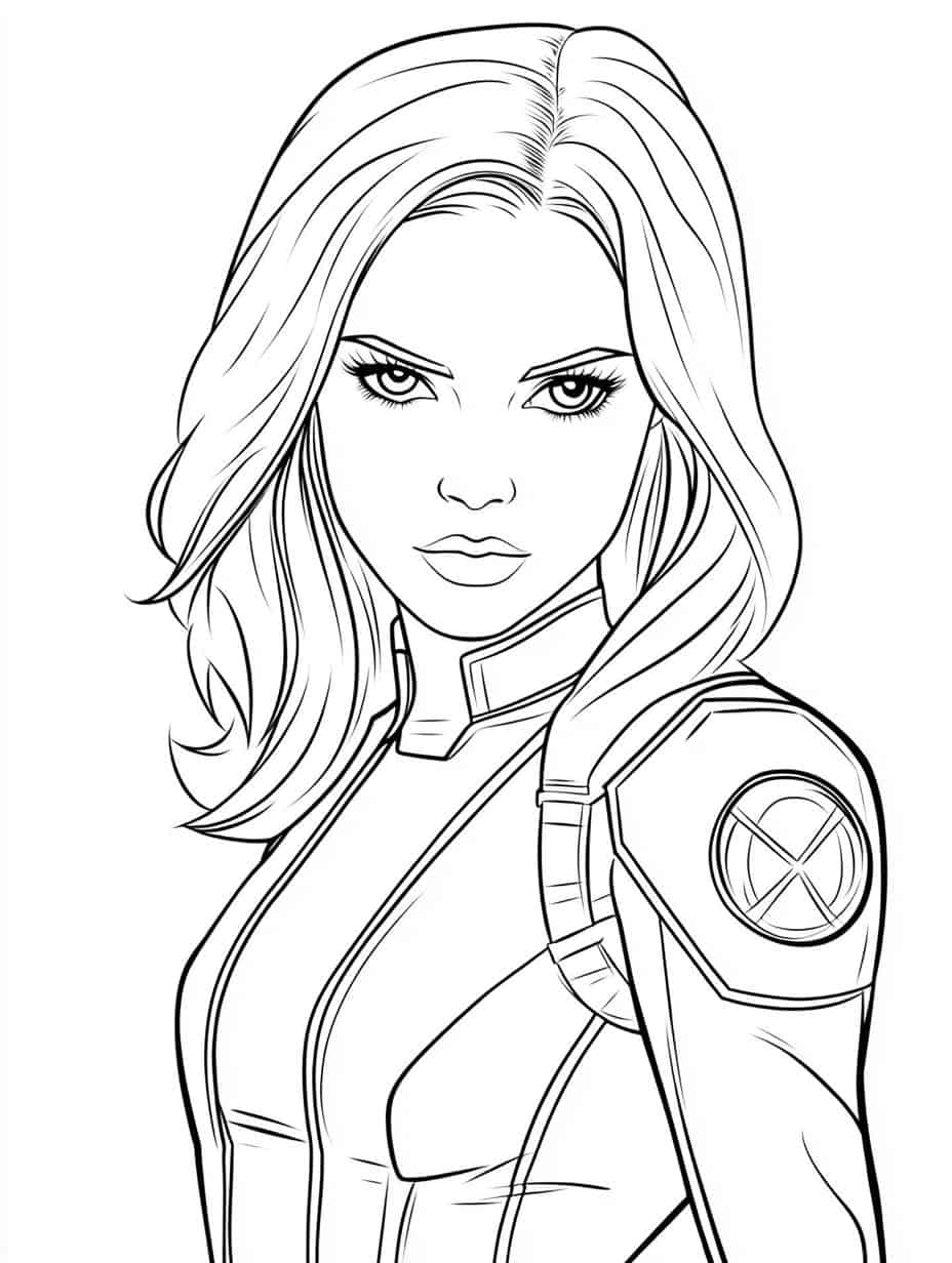 Black Widow Coloring Pages