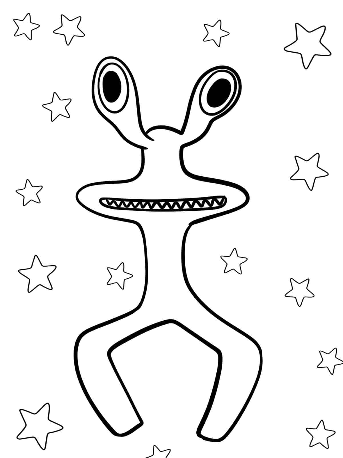 Blue Rainbow Friends Coloring Pages