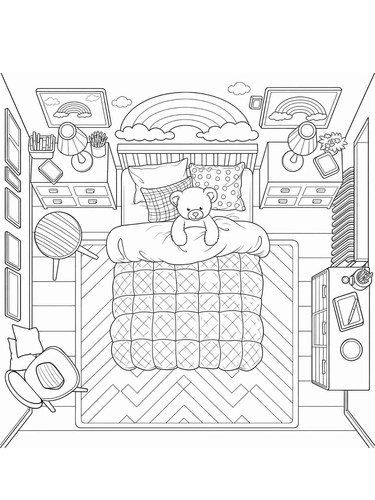 Bobbie Goods Bedroom Coloring Pages For Toddlers