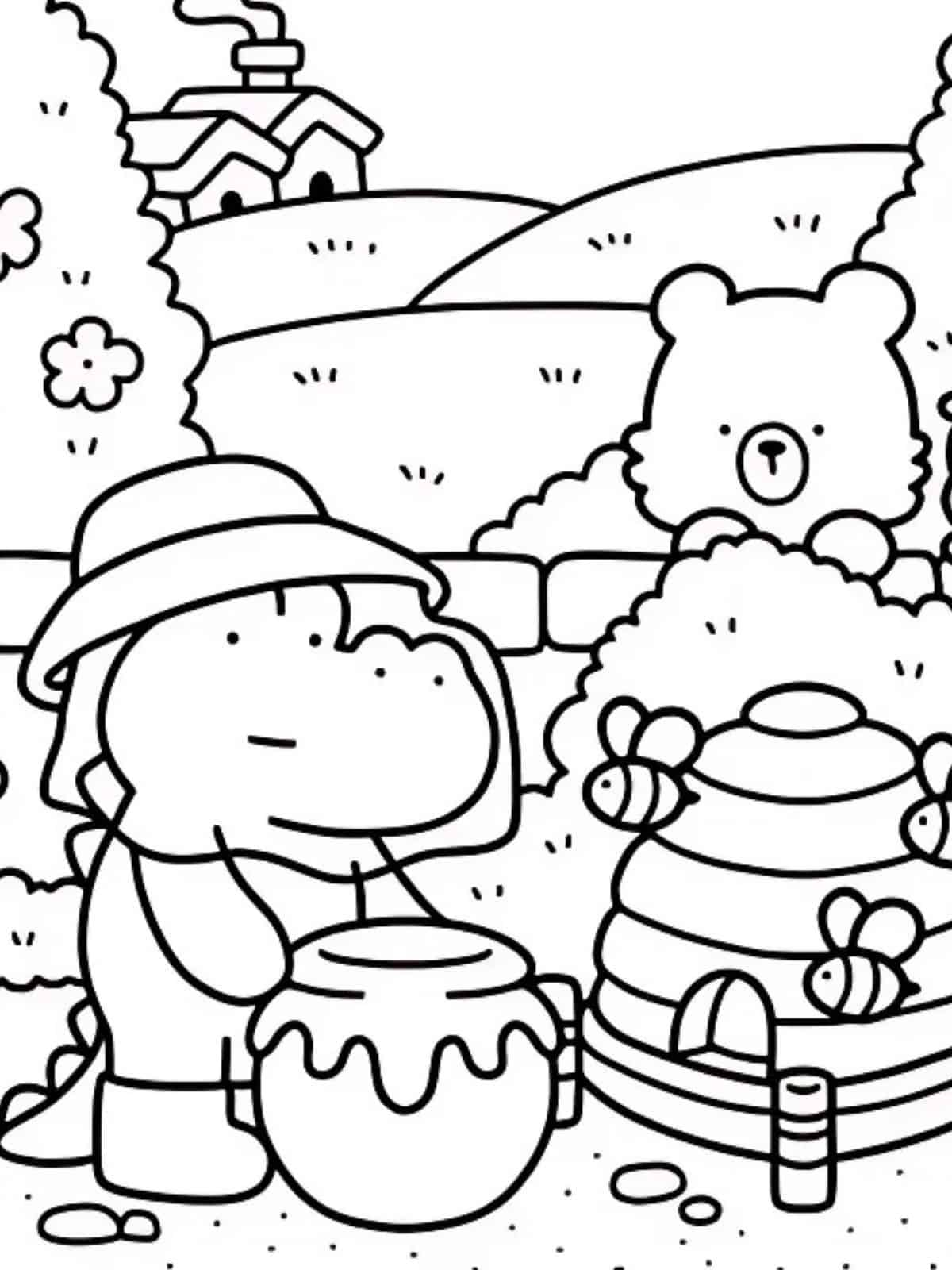 Bobbie Goods Bee Coloring Pages For Toddlers