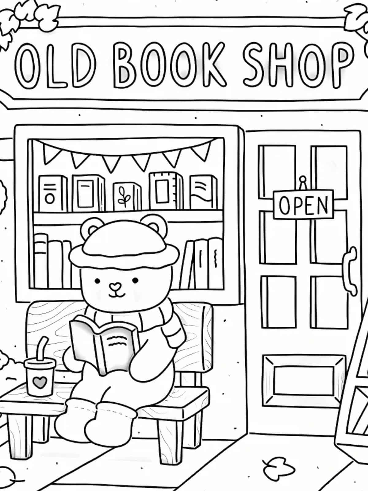 Bobbie Goods Book Shop Coloring Pages For Toddlers