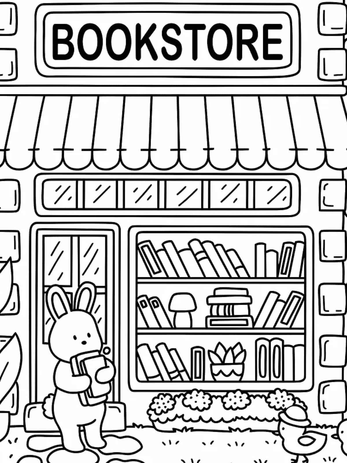 Bobbie Goods Book Store Coloring Pages For Toddlers