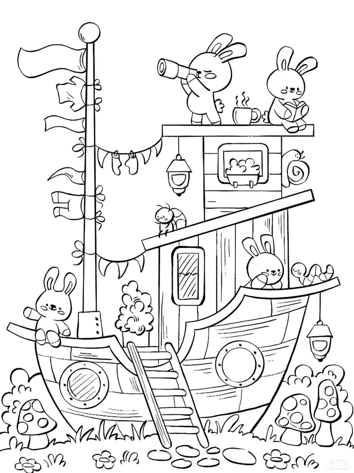 Bobbie Goods Bunny Coloring Pages