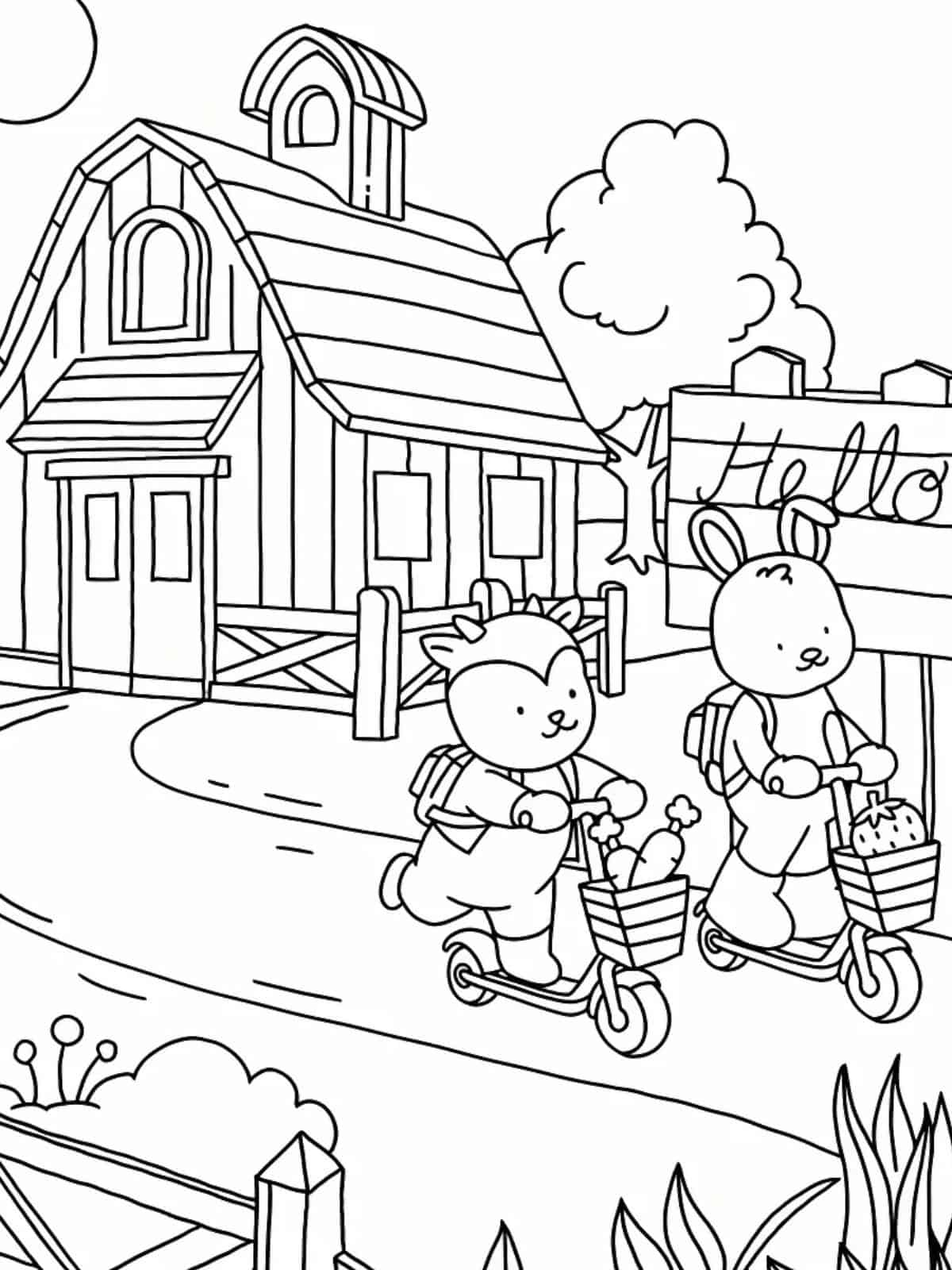 Bobbie Goods Go To School Coloring Pages