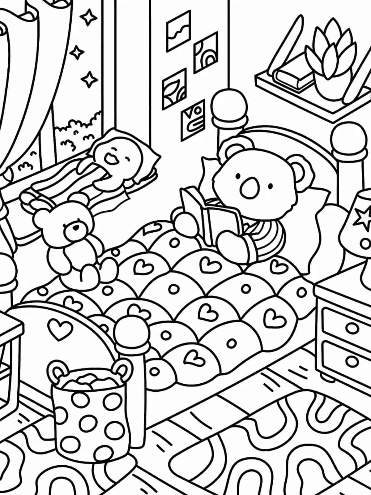 Bobbie Goods Good Night Coloring Pages For Toddlers