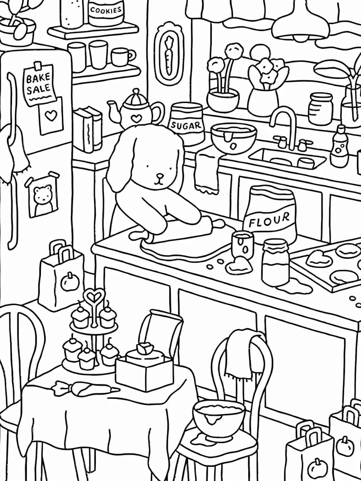 Bobbie Goods Kitchen Coloring Pages For Toddlers