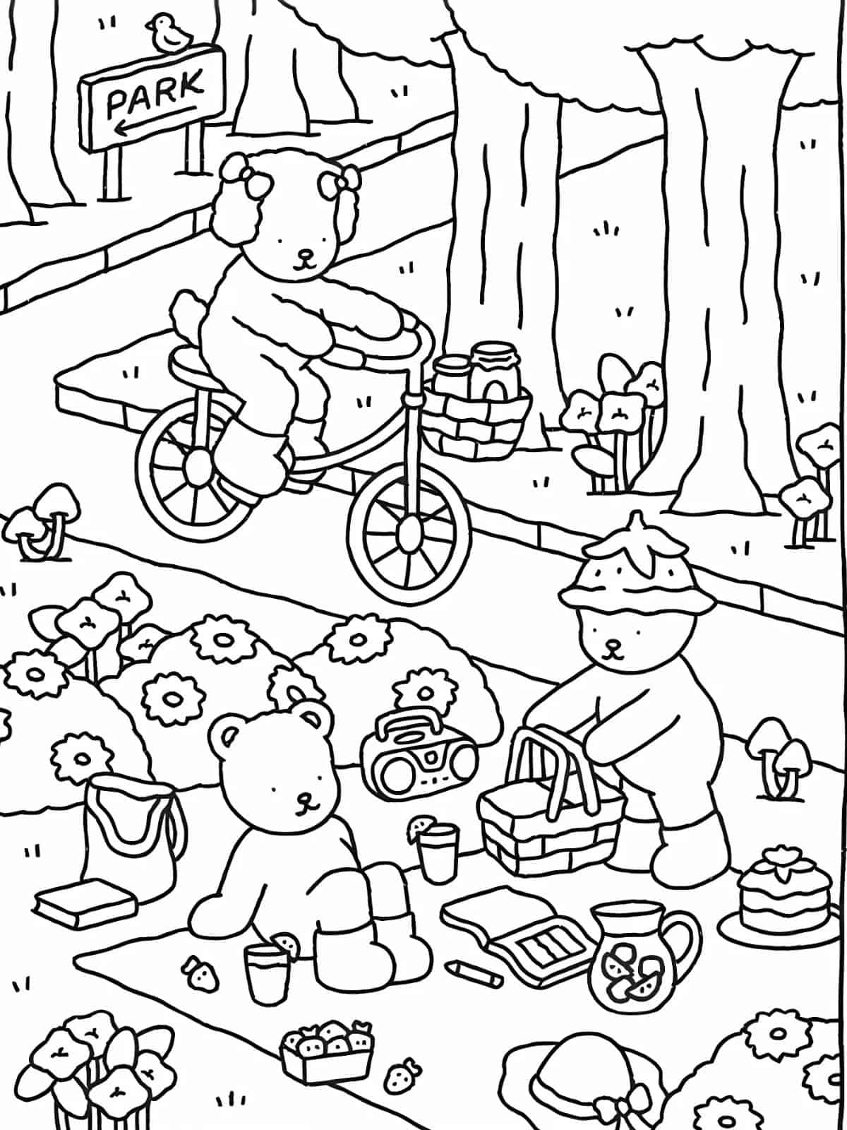 Bobbie Goods Park Coloring Pages For Toddlers