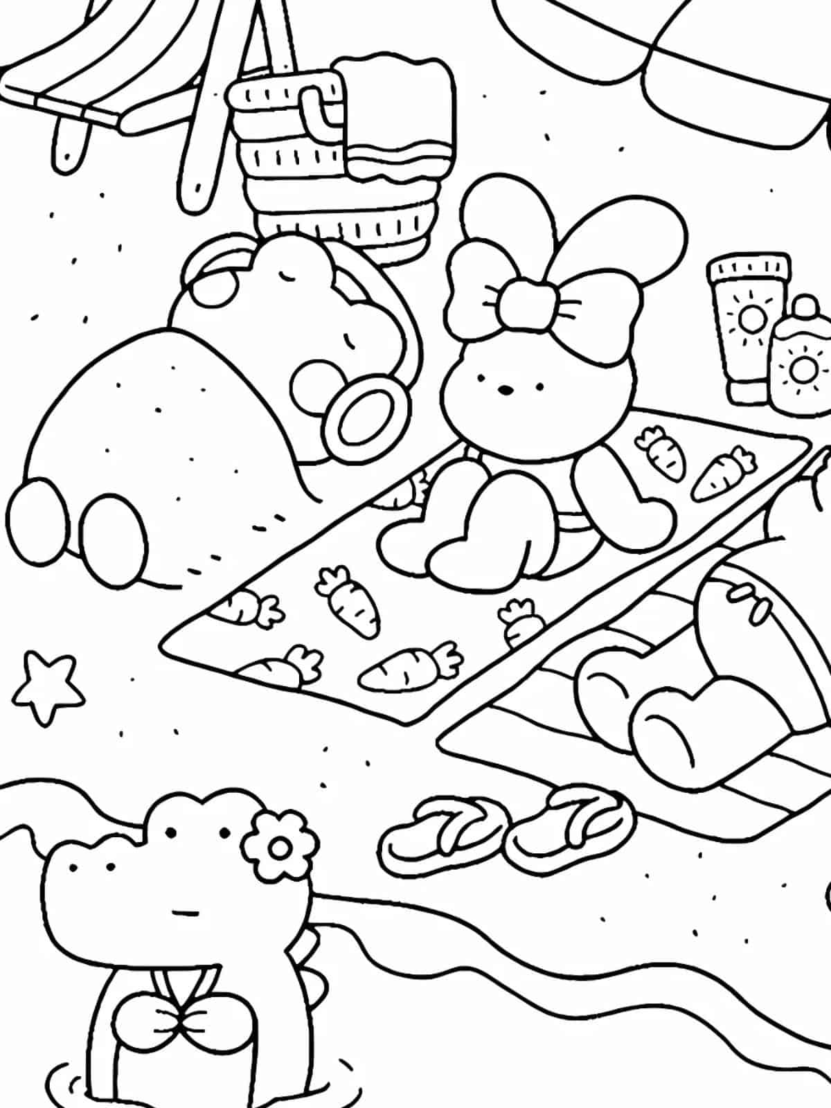 Bobbie Goods Summer Coloring Pages For Toddlers