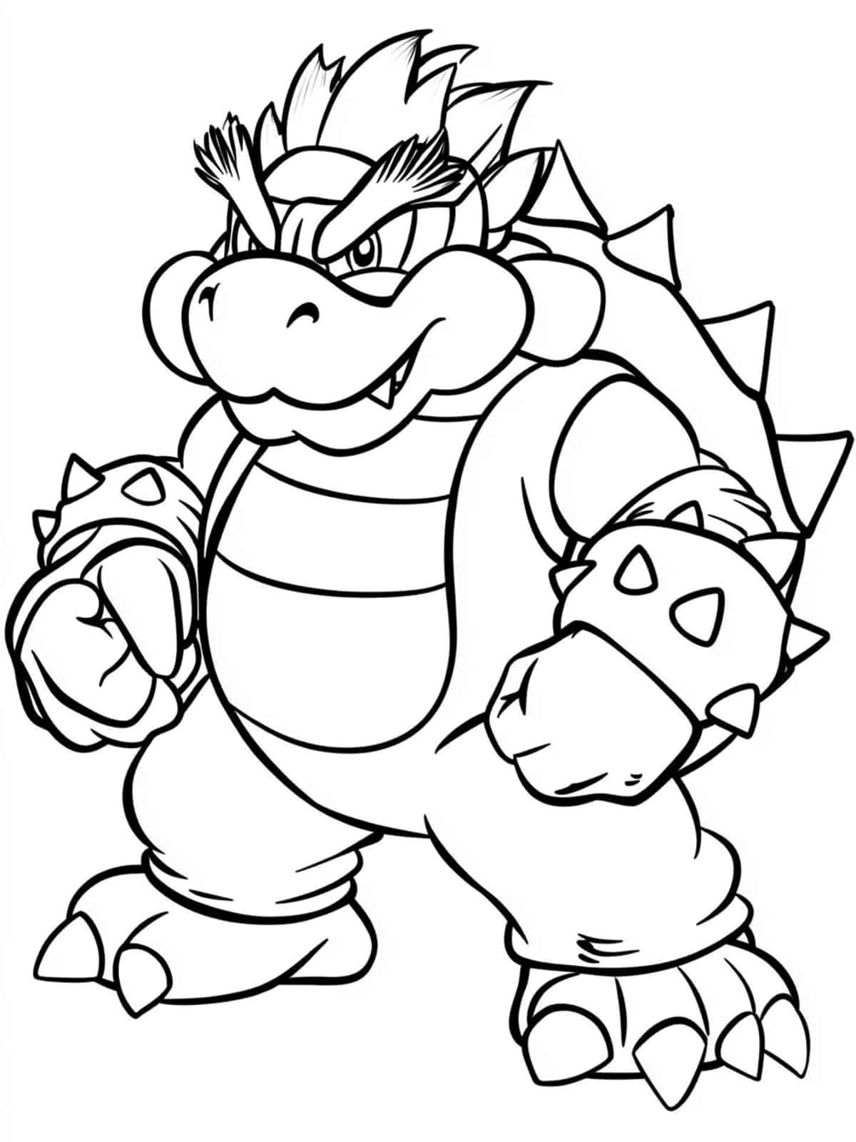 Bowser In Mario Coloring Pages