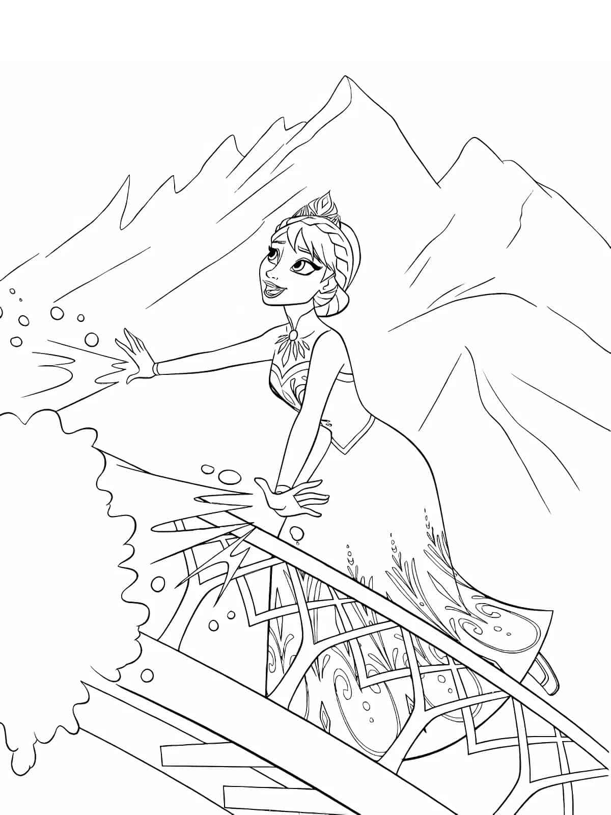 Brave Elsa Coloring Pages