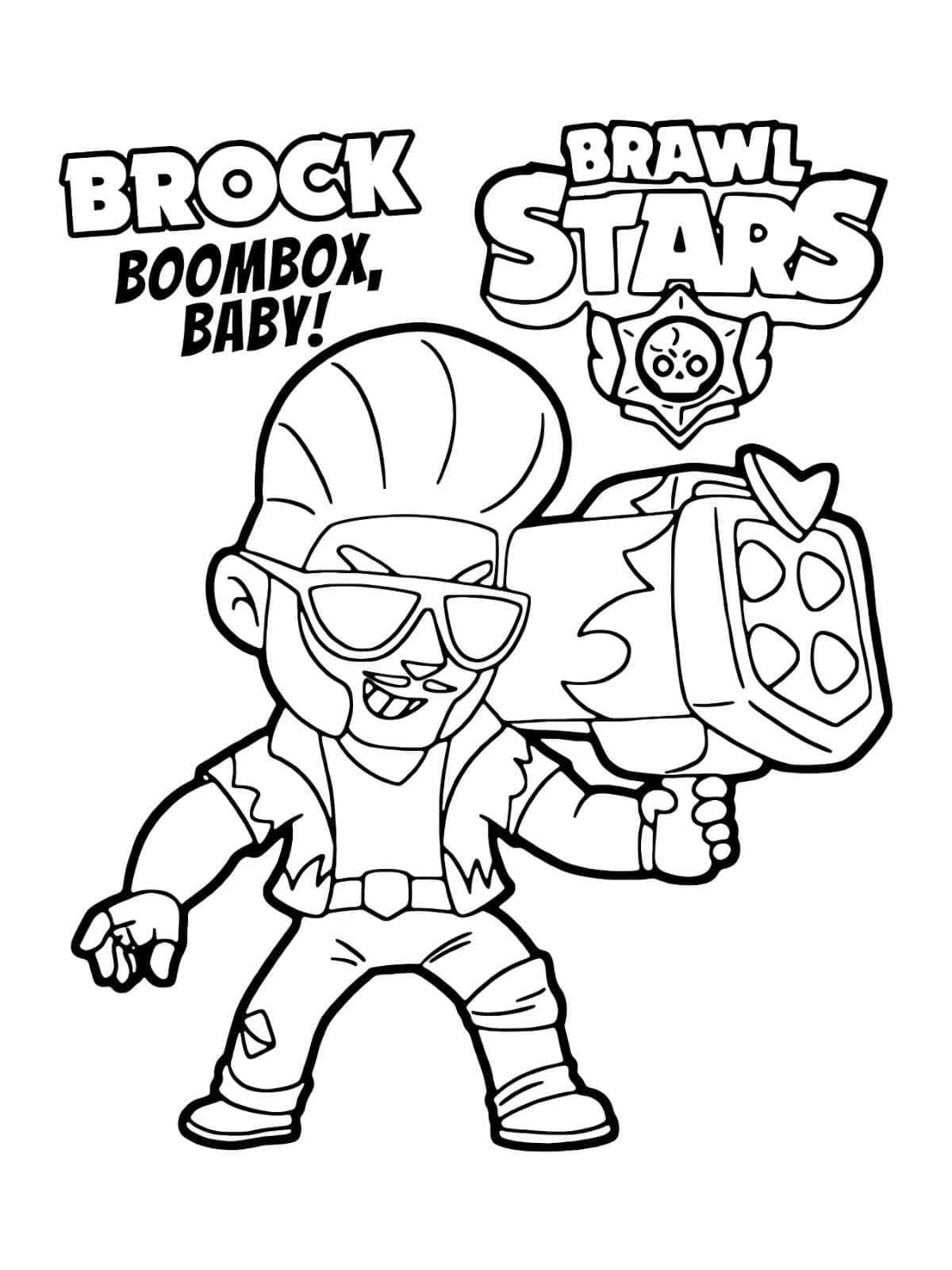 Brock Brawl Stars Coloring Pages