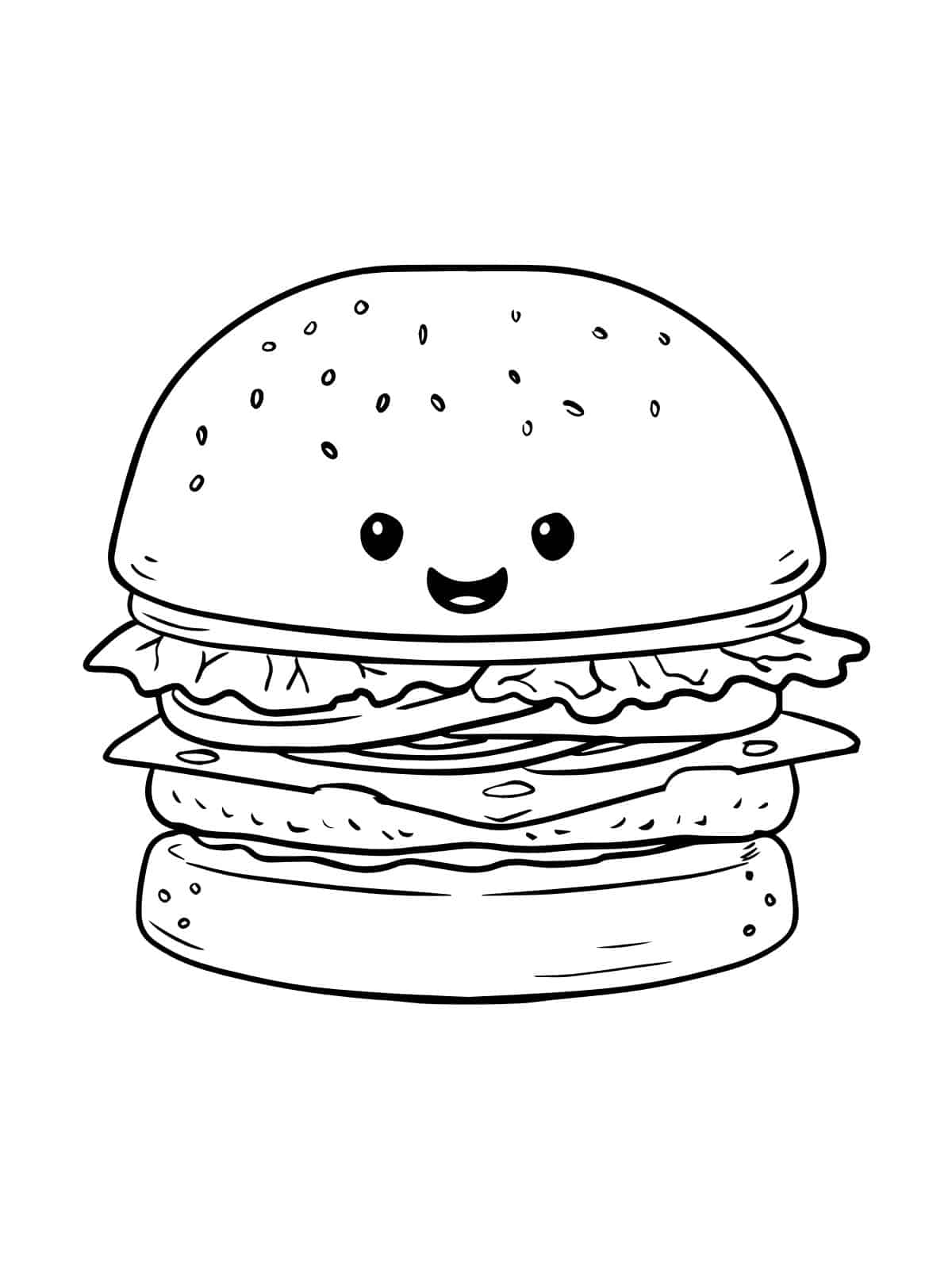 Burger Coloring Pages