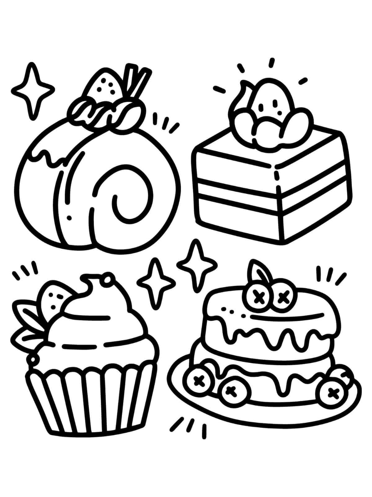 Cake Coloring Pages For Kids