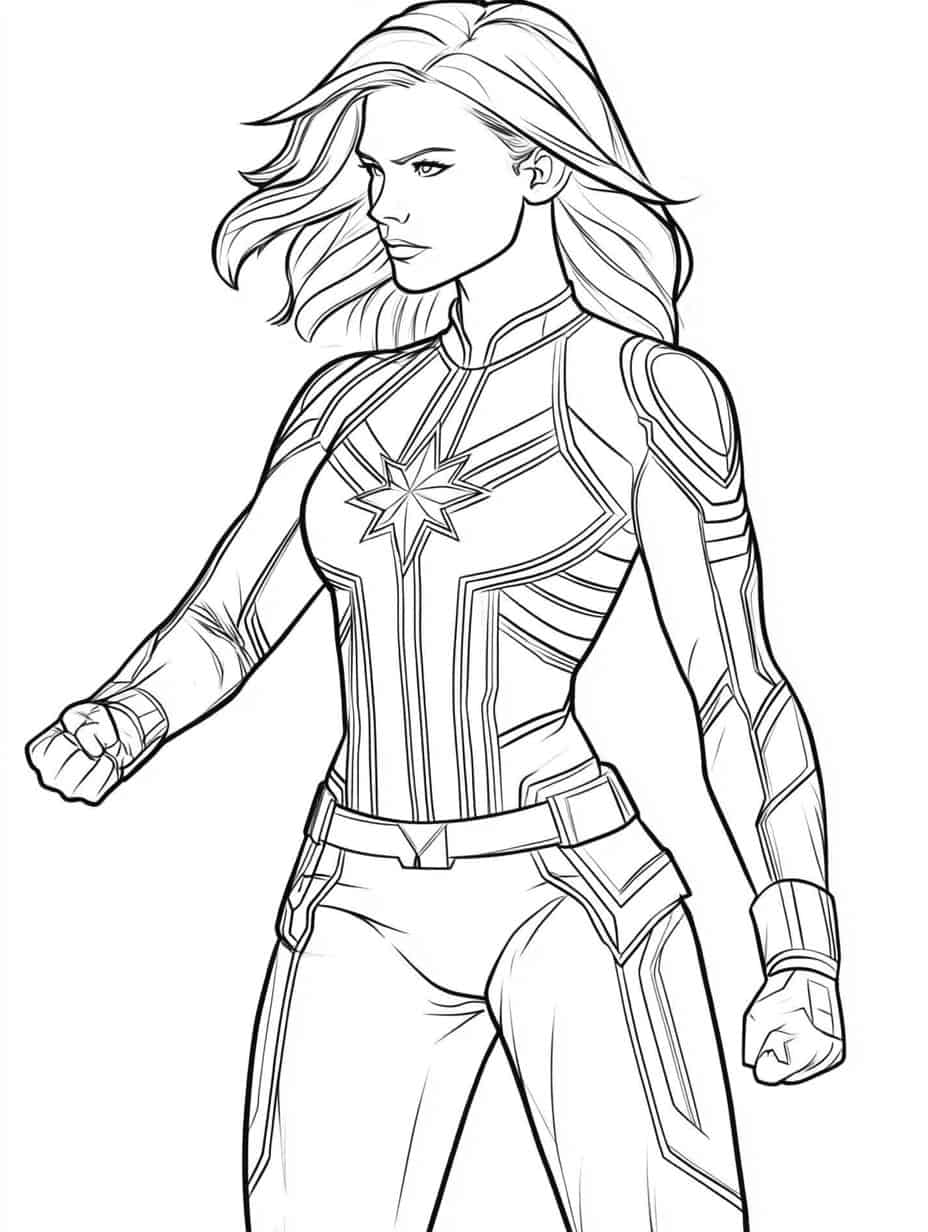 Captain Marvel Coloring Pages