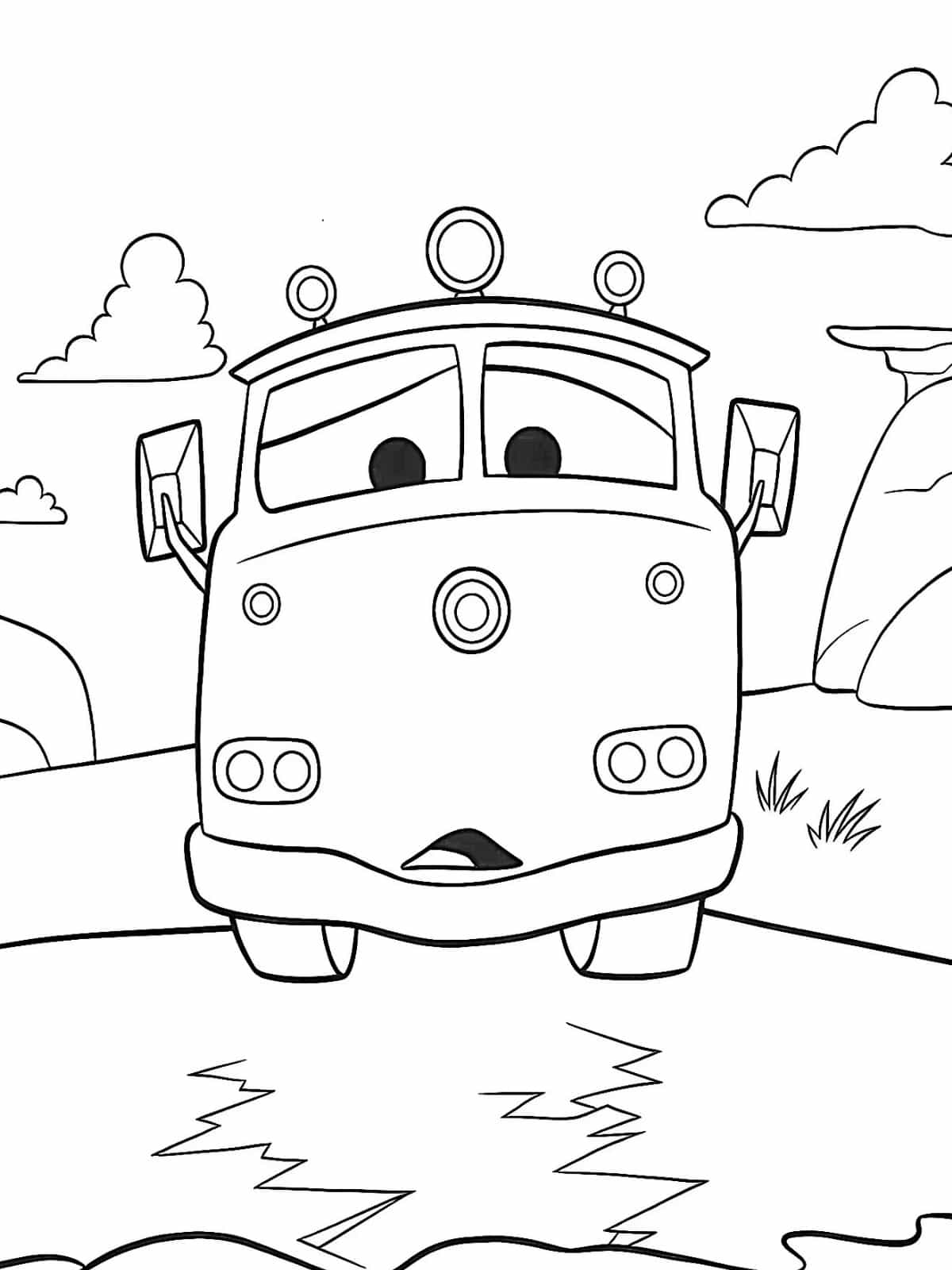 Cars Characters Coloring Sheets