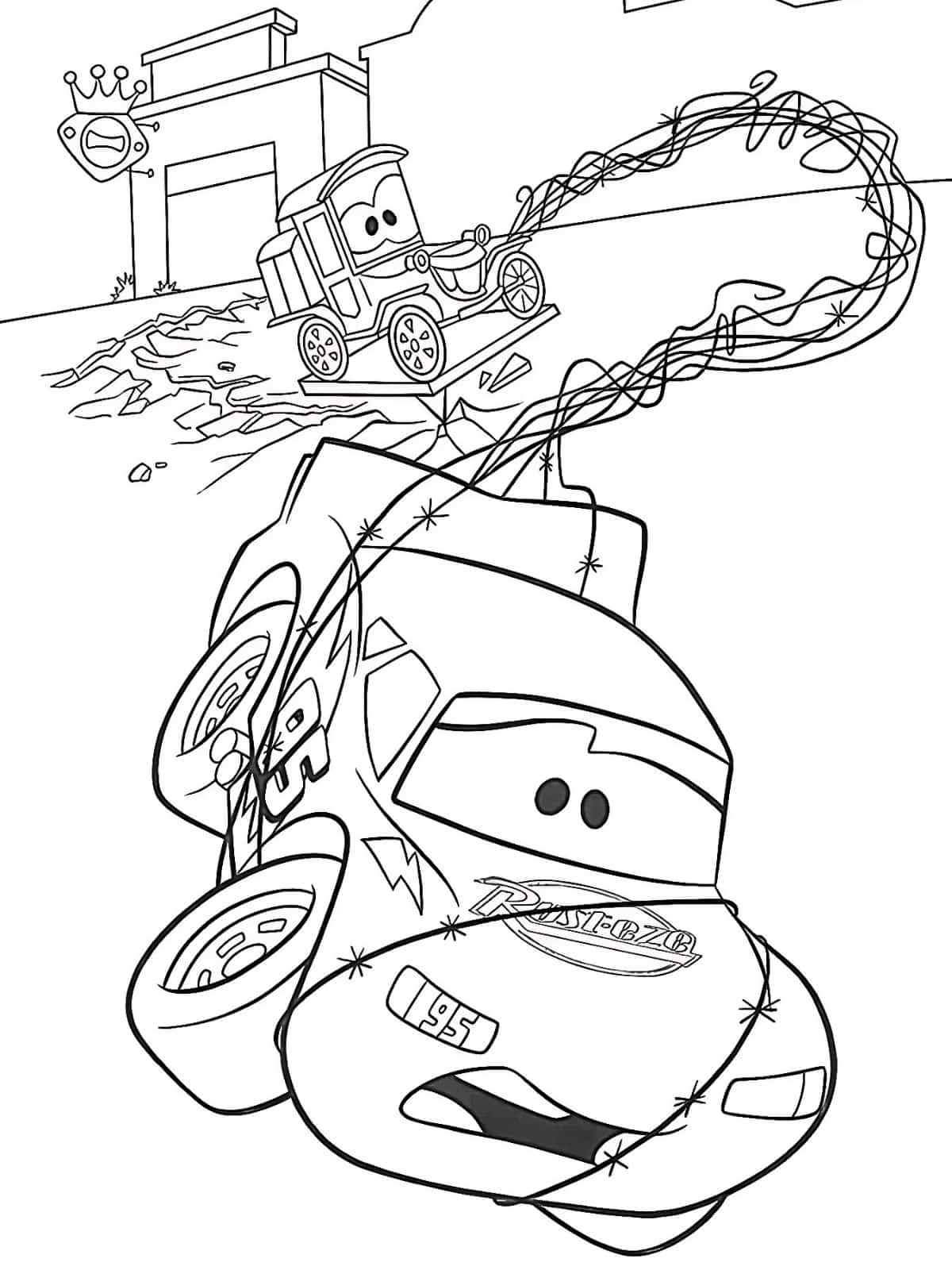 Cars Competition Coloring Pages