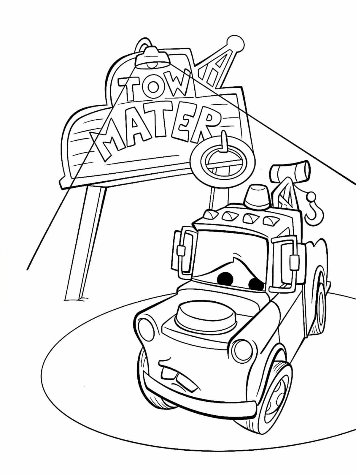 Cars Easy Coloring Pages