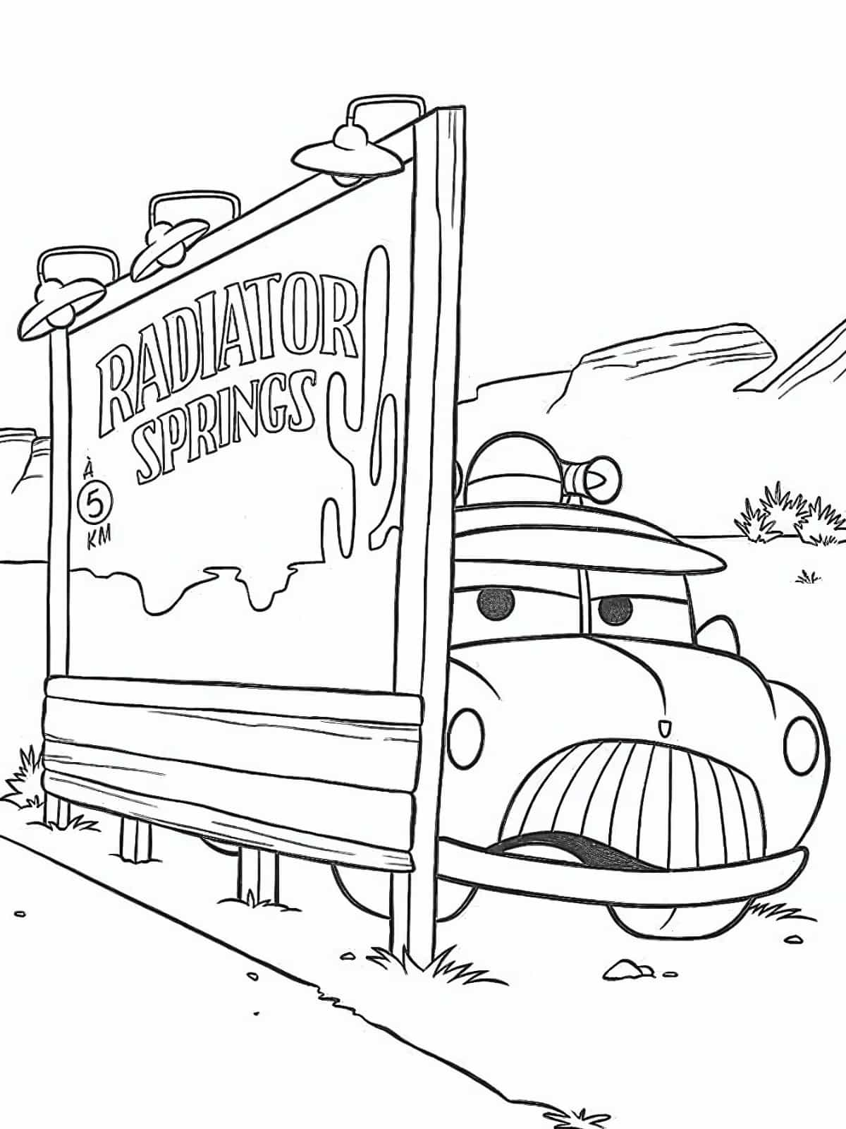 Cars Friendship Coloring Sheets