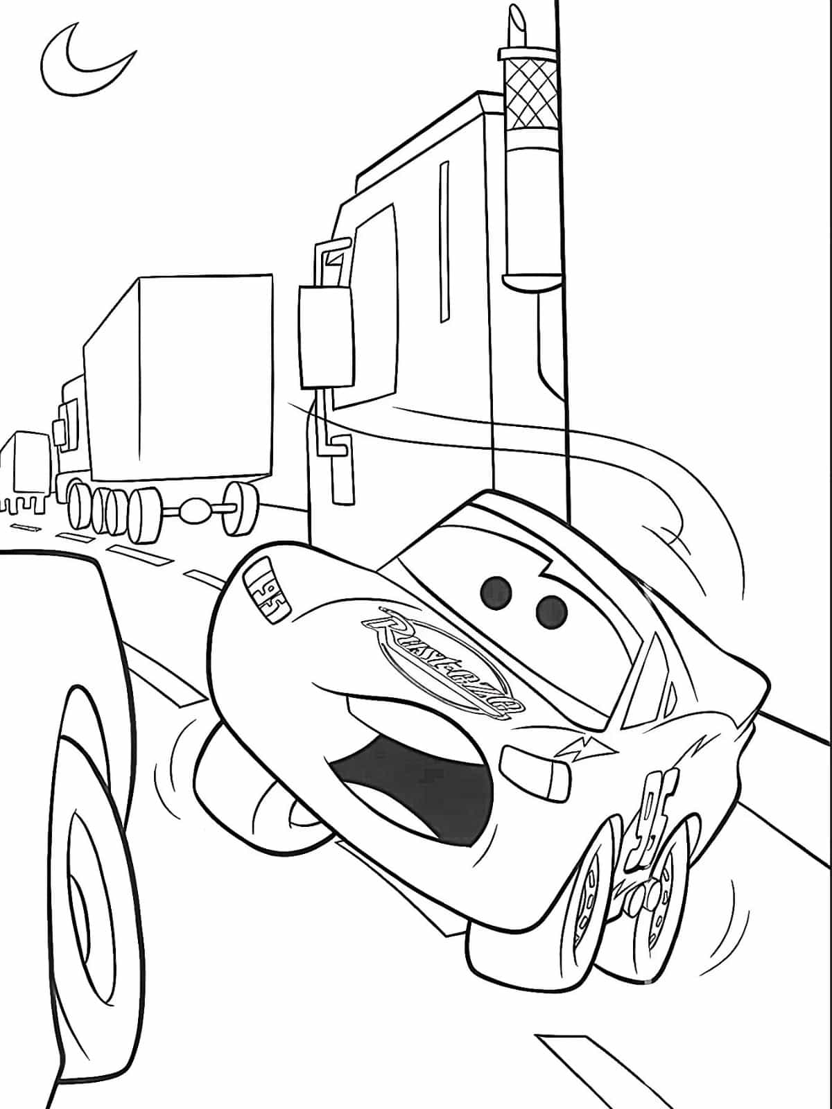 Cars Racing Coloring Pages