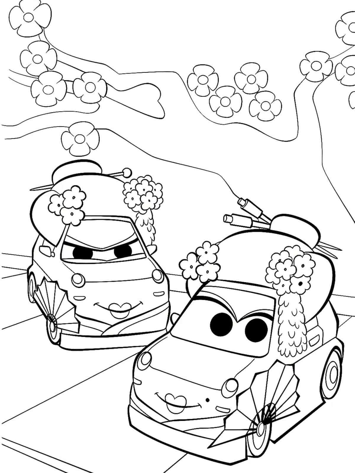 Cars Speed Coloring Pages