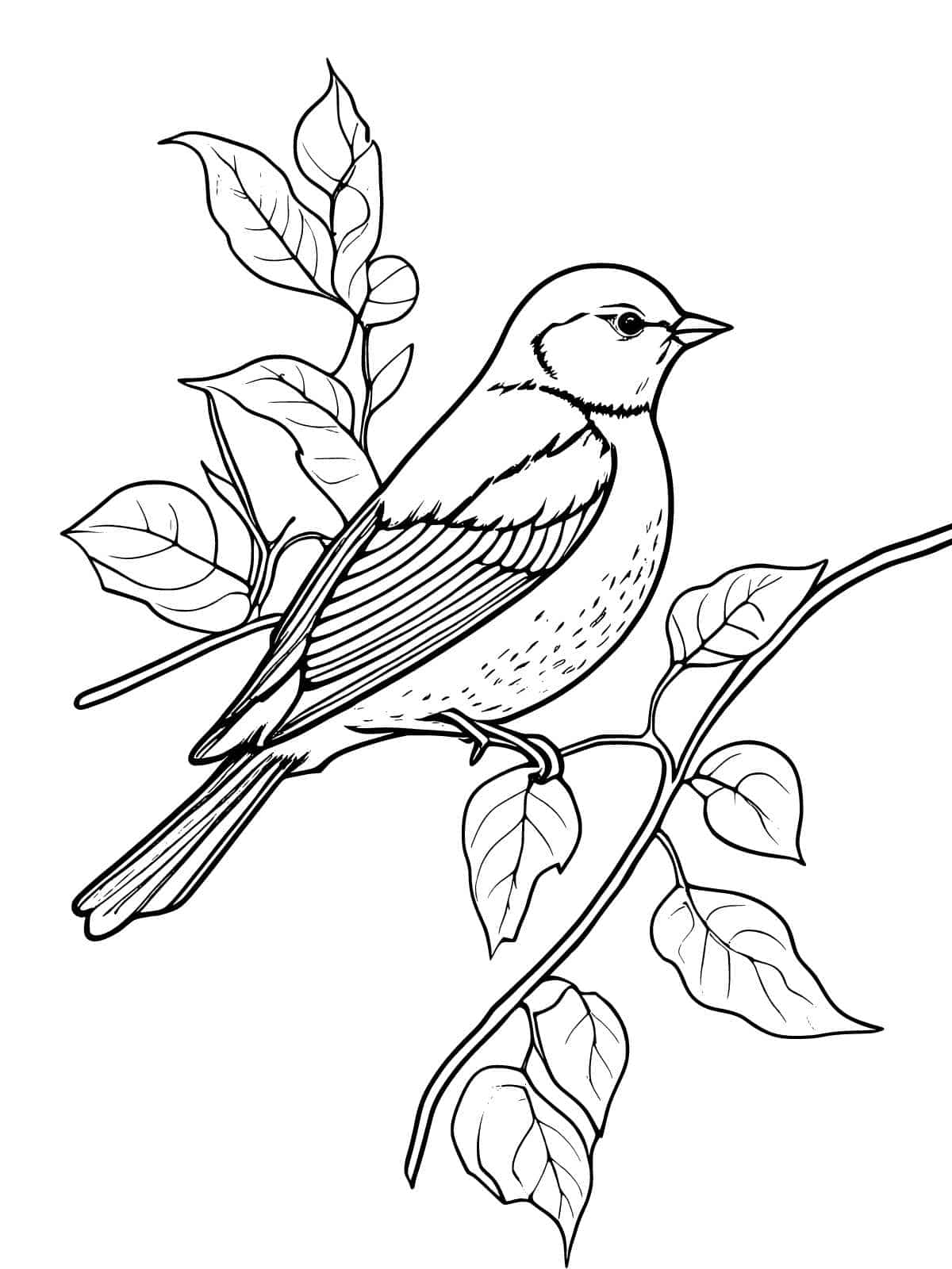 Cartoon Bird Coloring Page