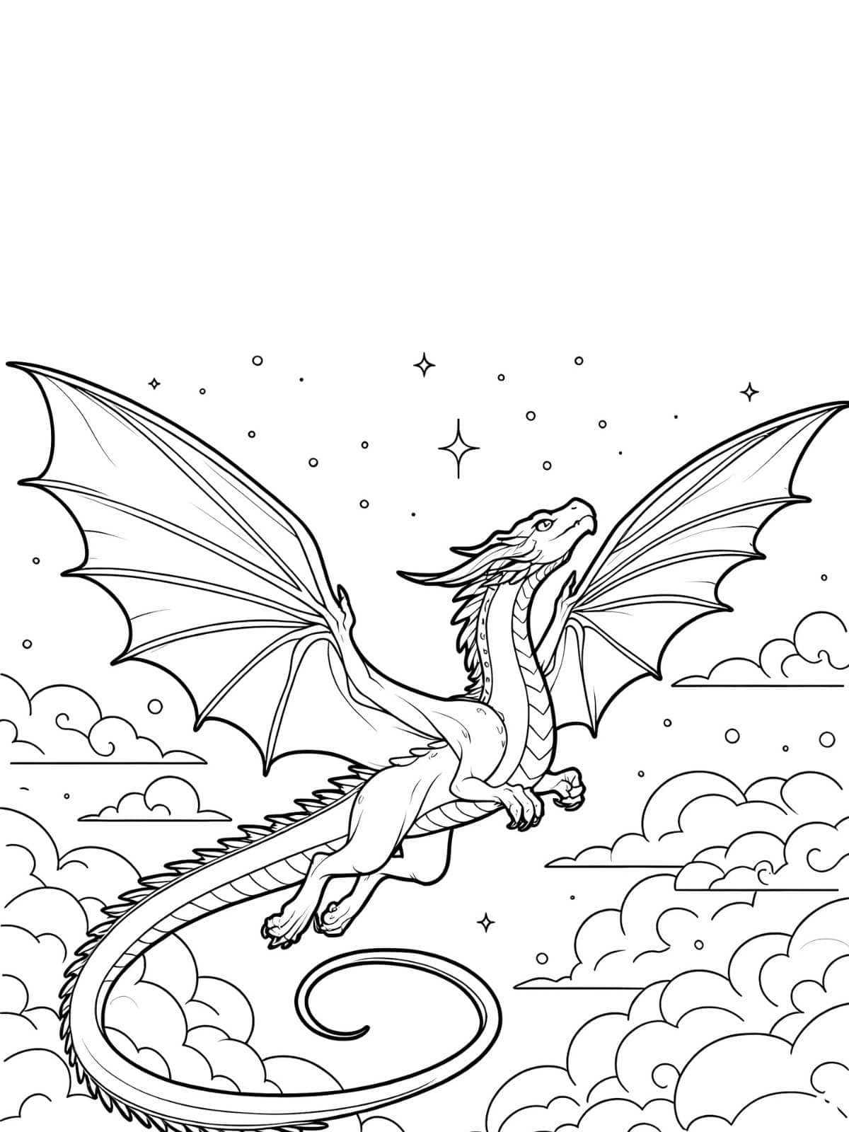 Cartoon Dragon Coloring Pages