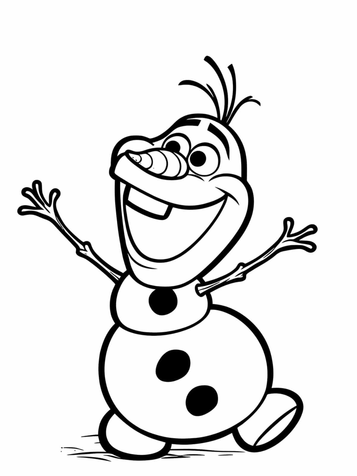 Cartoon Olaf Coloring Page