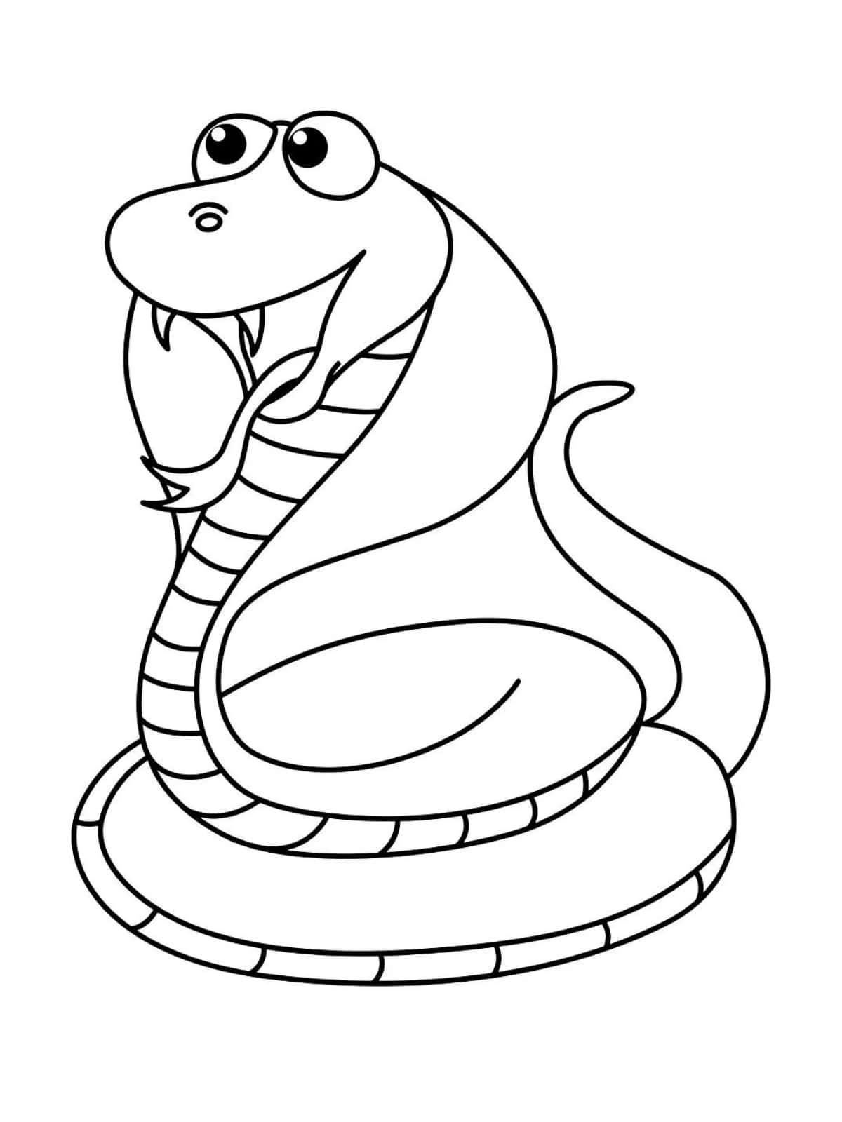 Cartoon Snake Coloring Pages