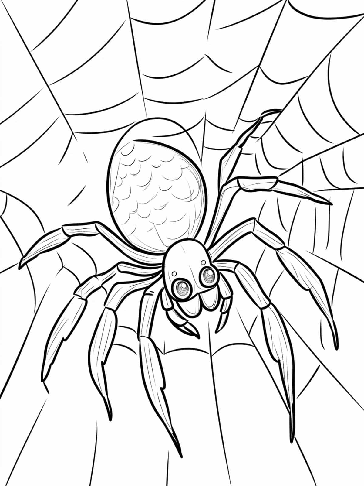 Cartoon Spider Coloring Sheets