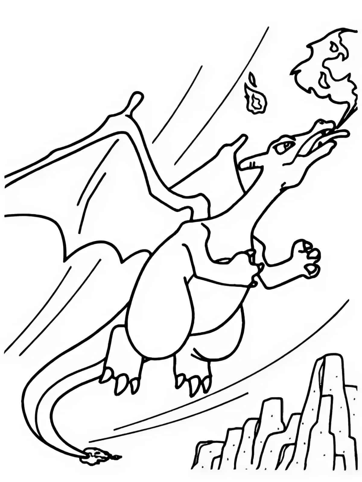 Charizard Mega Fire Coloring Pages