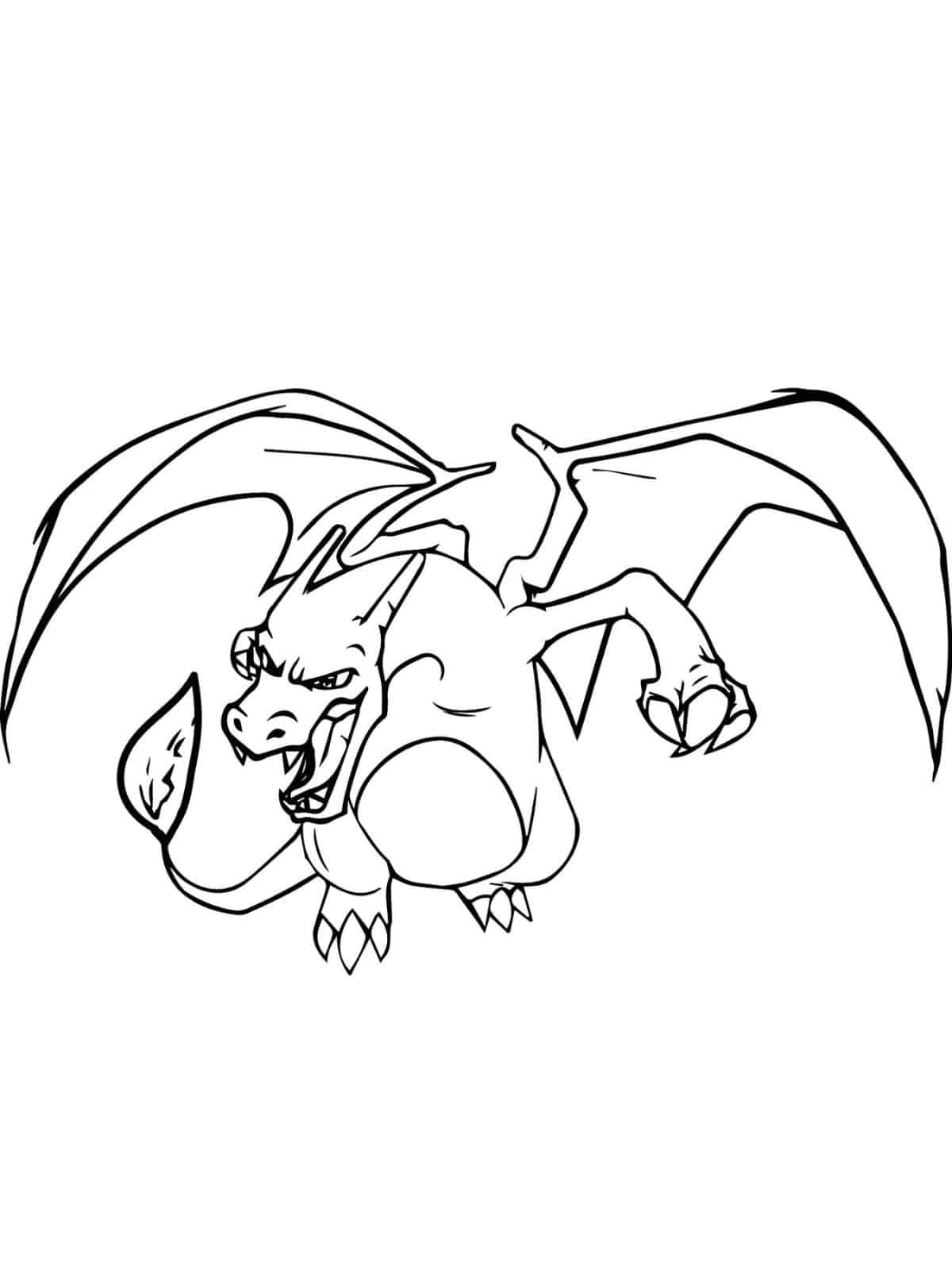 Charizard Sky Attack Coloring Pages