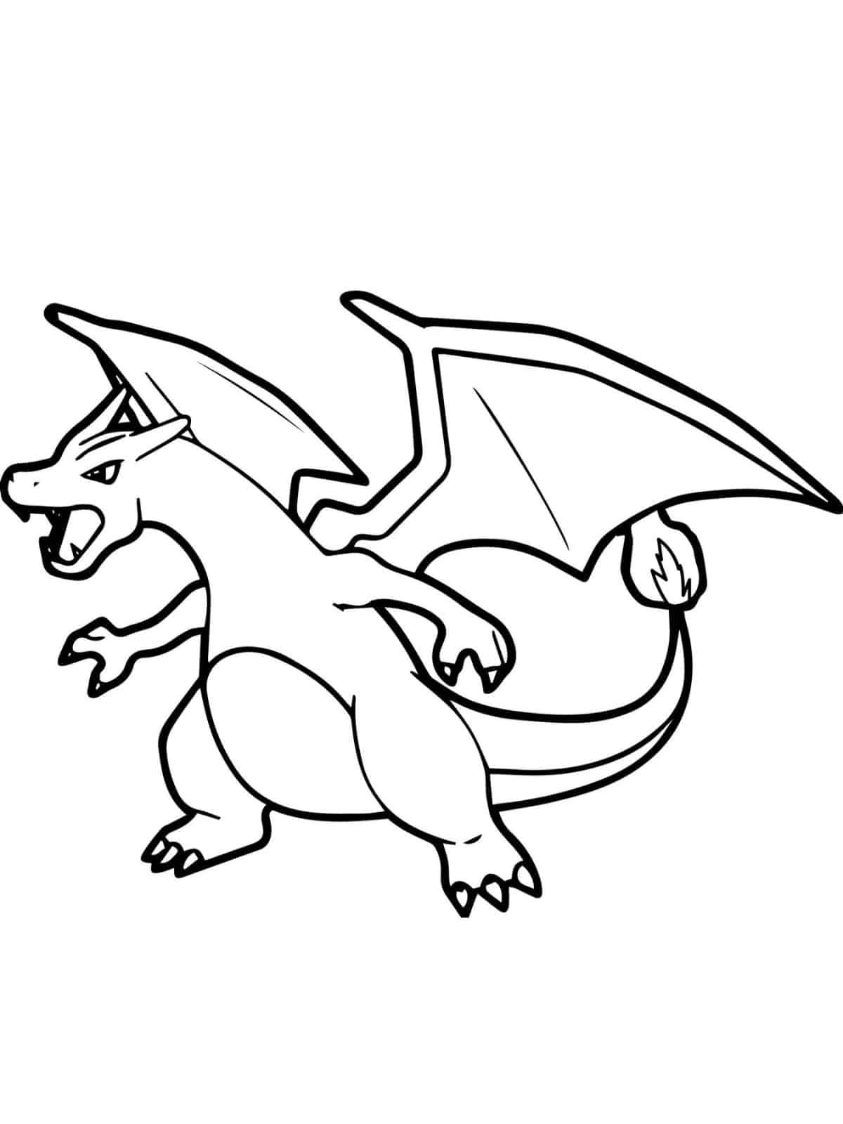 Charizard Y Mega Evolution Coloring Pages