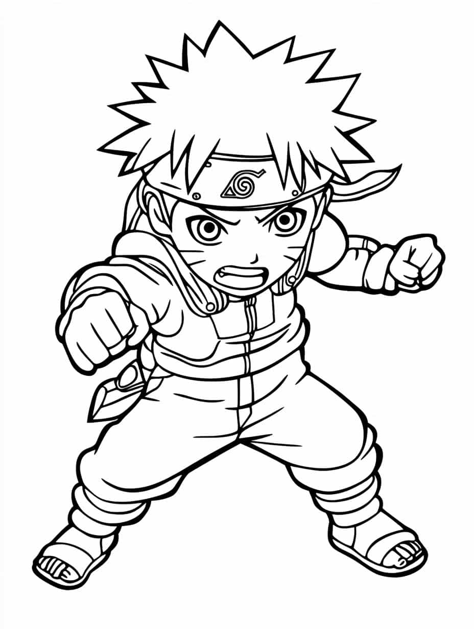 Chibi Naruto Characters Coloring Pages