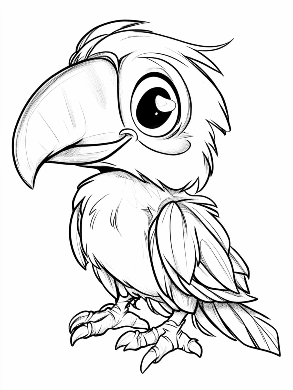 Chibi Toucan Coloring Pages