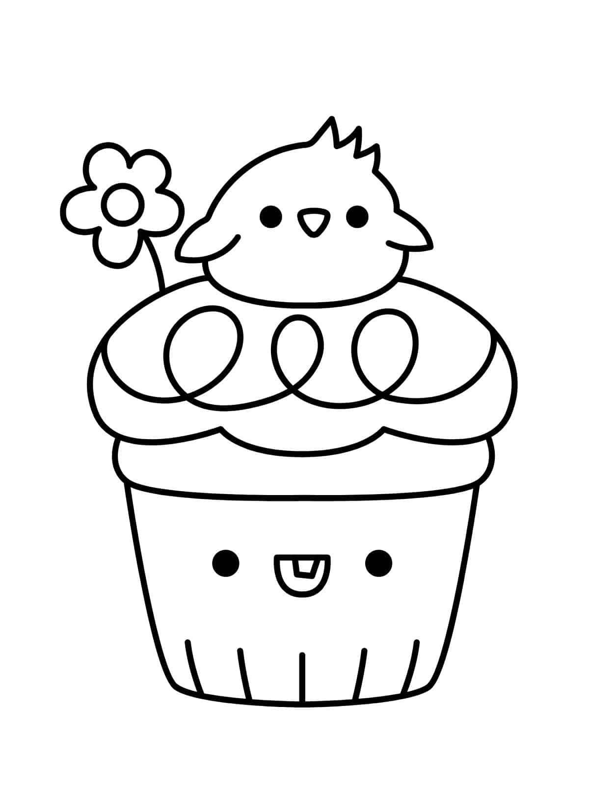 Chocolate Cake Coloring Pages