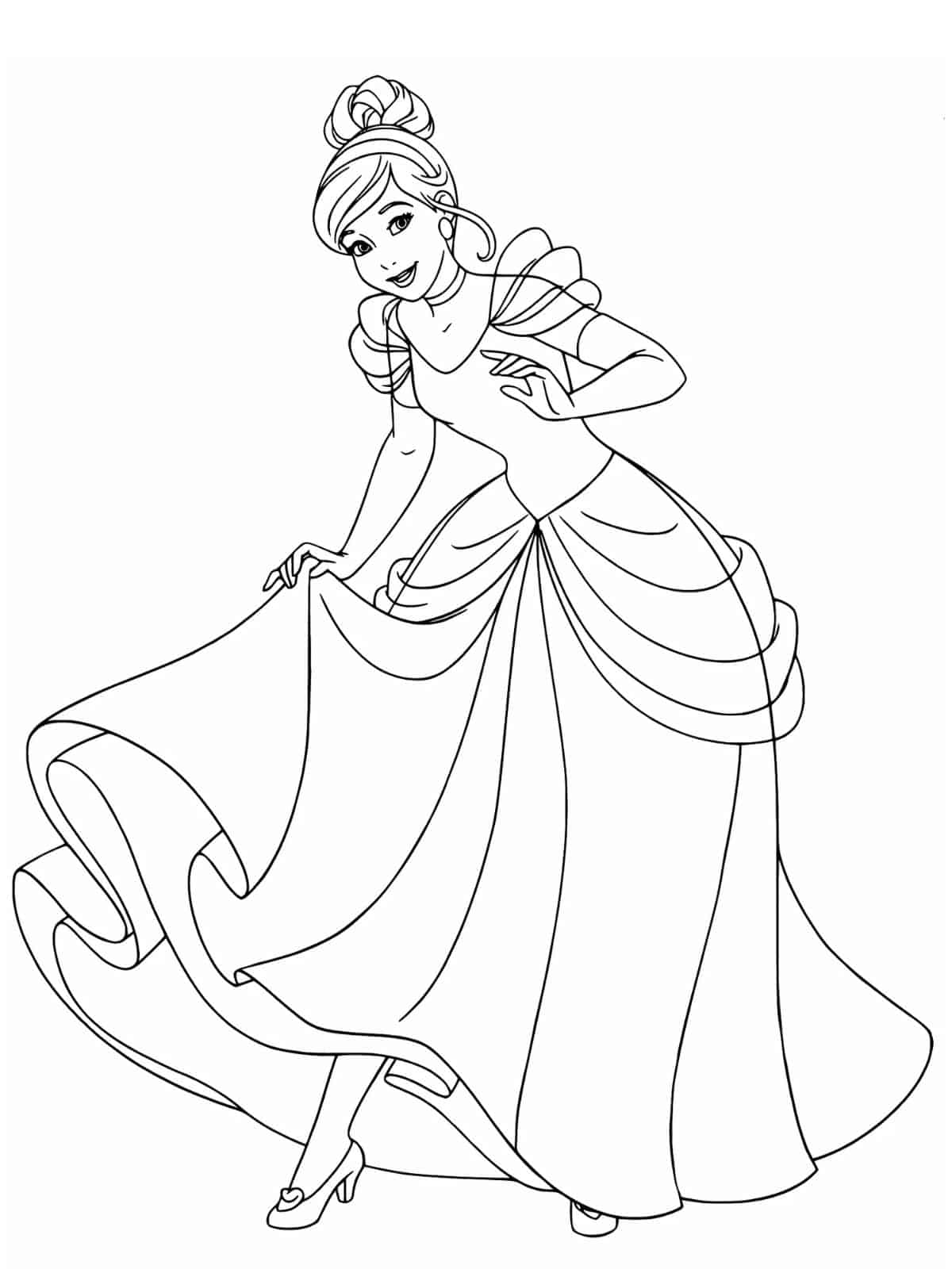 Cinderella Glass Slipper Coloring Pages