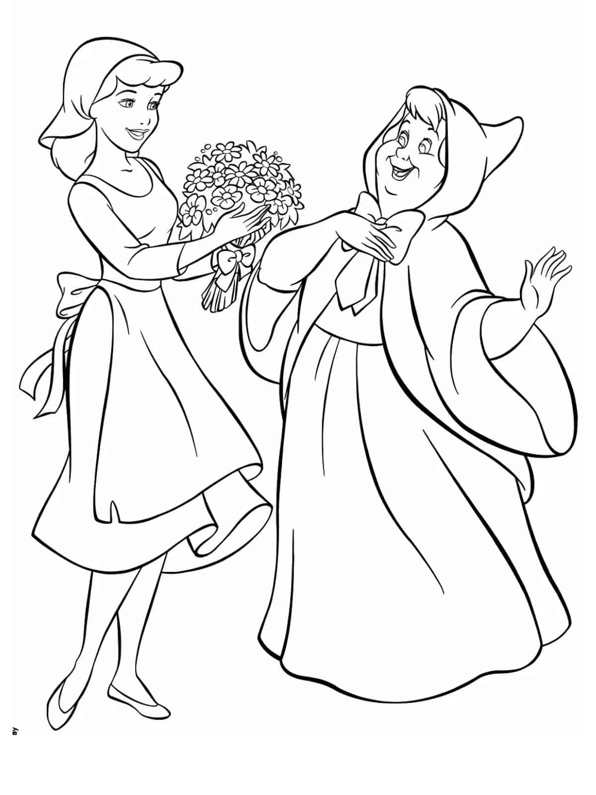 Cinderella Hopeful Coloring Pages