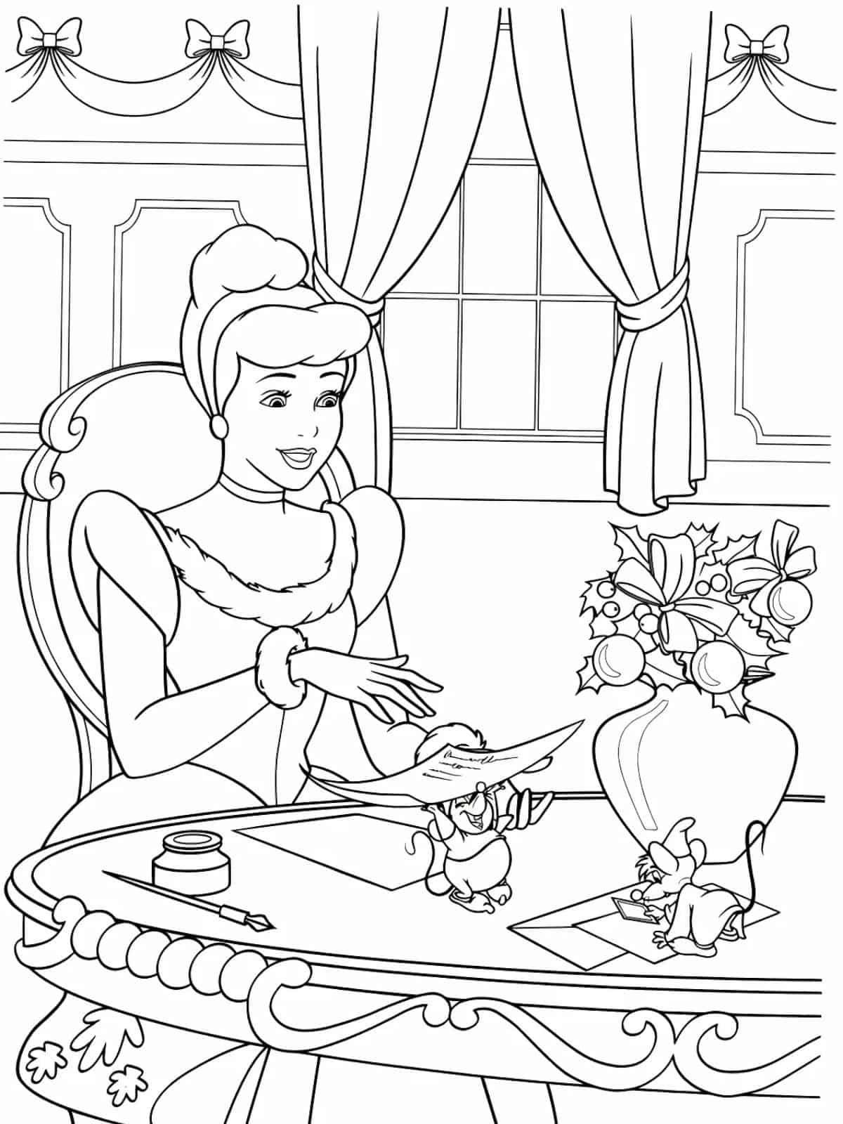 Cinderella Living Happily Ever After Coloring Pages