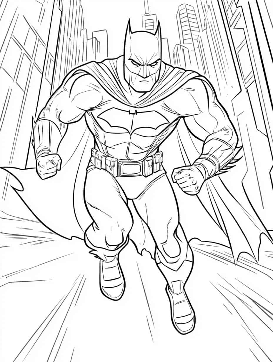 Classic Batman Vs Villains Coloring Pages Simple